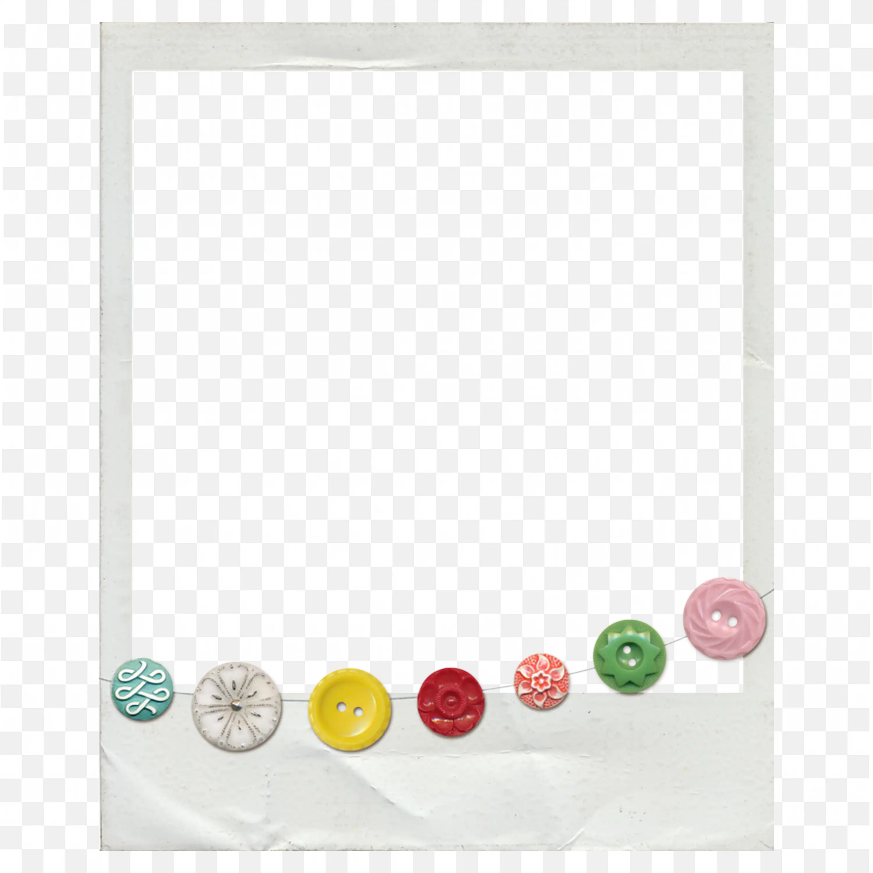 Colorful Ball Garland Frame with Blue Background Png