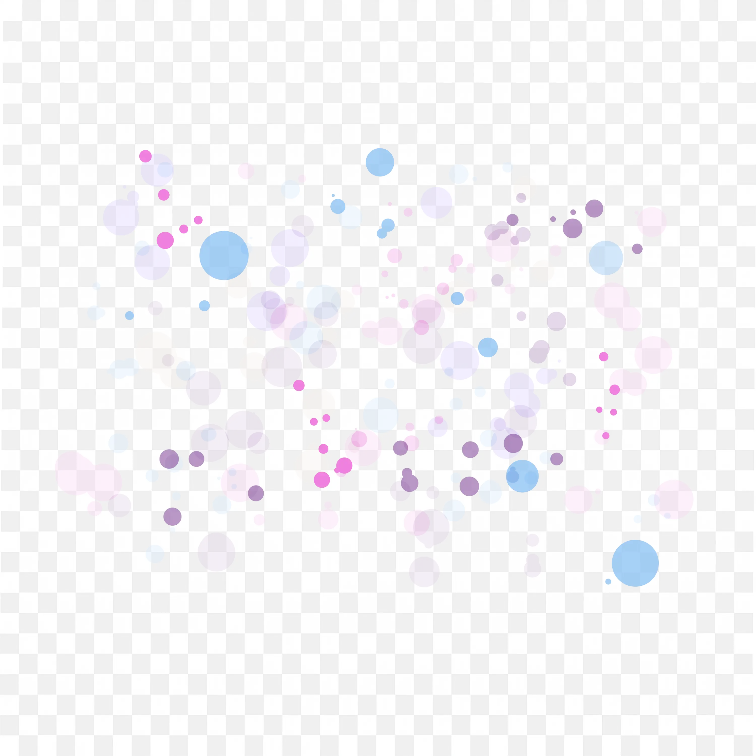 Colorful Confetti Bokeh Scattered Dots on White Background