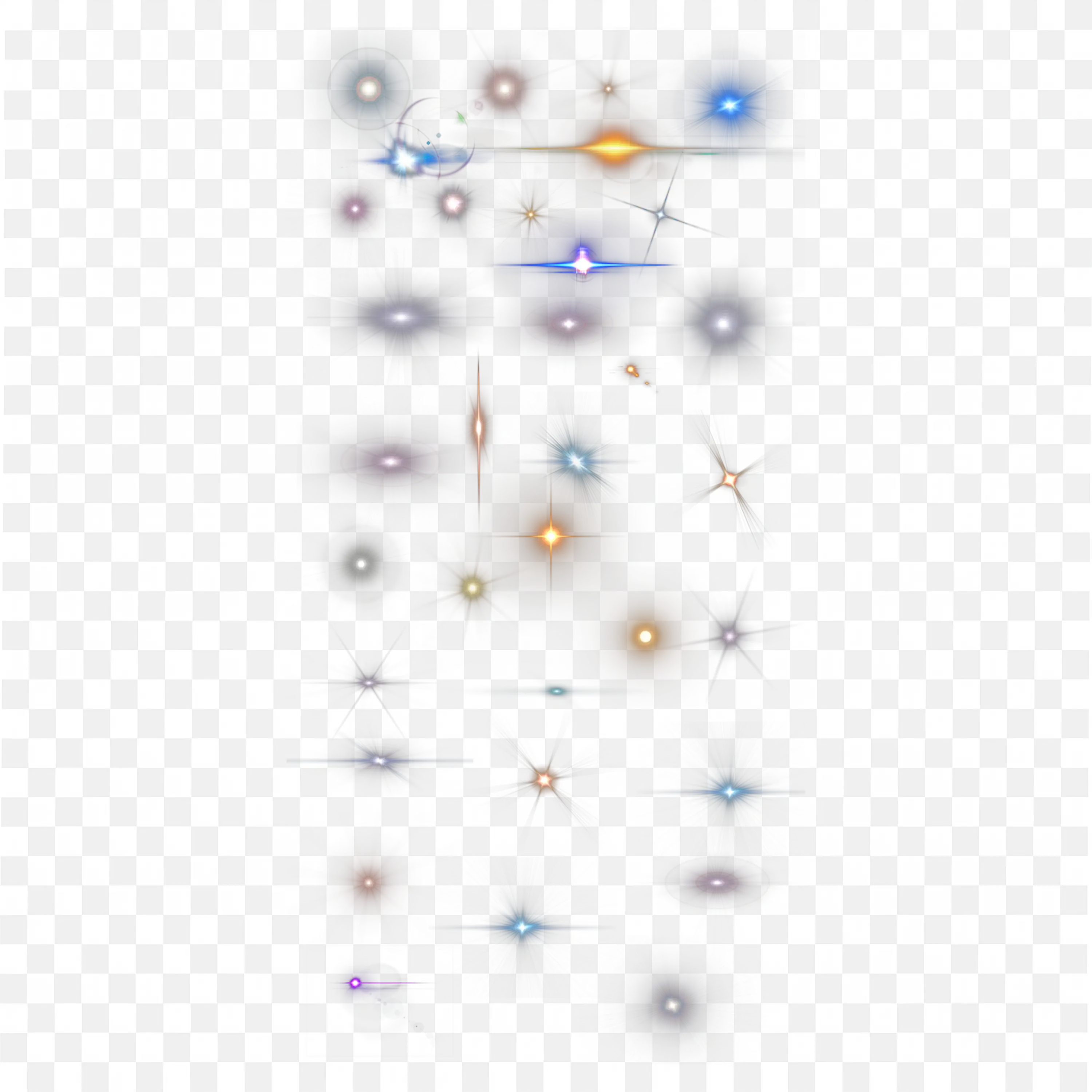 Colorful Sparkling Star Diamond Abstract Light Effects Art