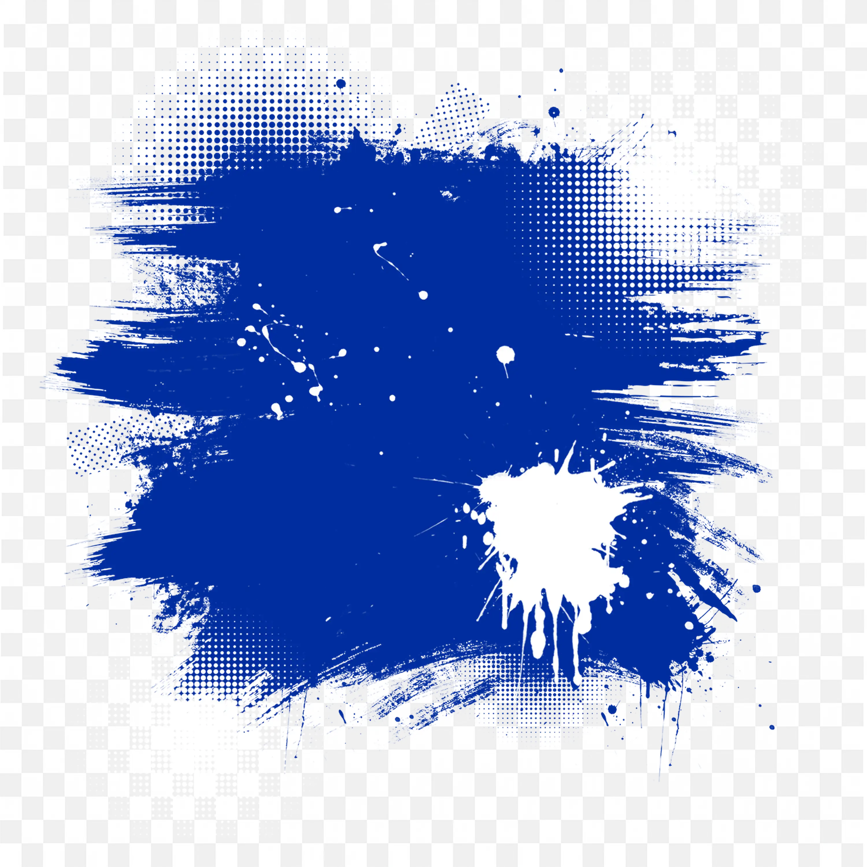Dark Blue Paint Explosion Ink Splatter Frame Png Image