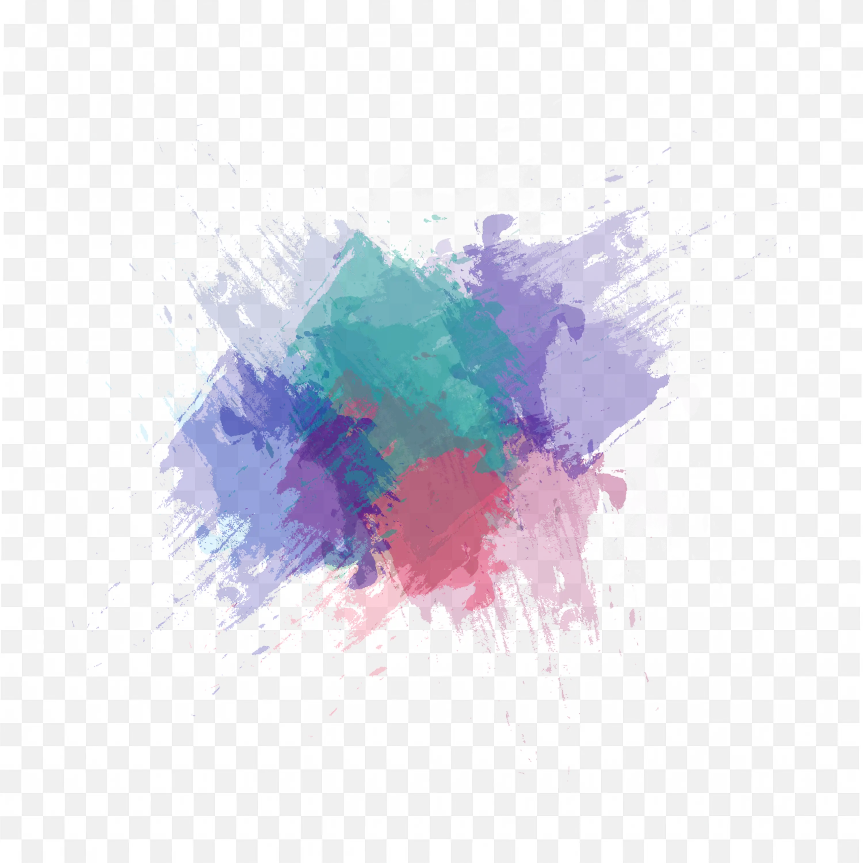 Dark Blue Red Violet Paint Blot Artistic Splash Png