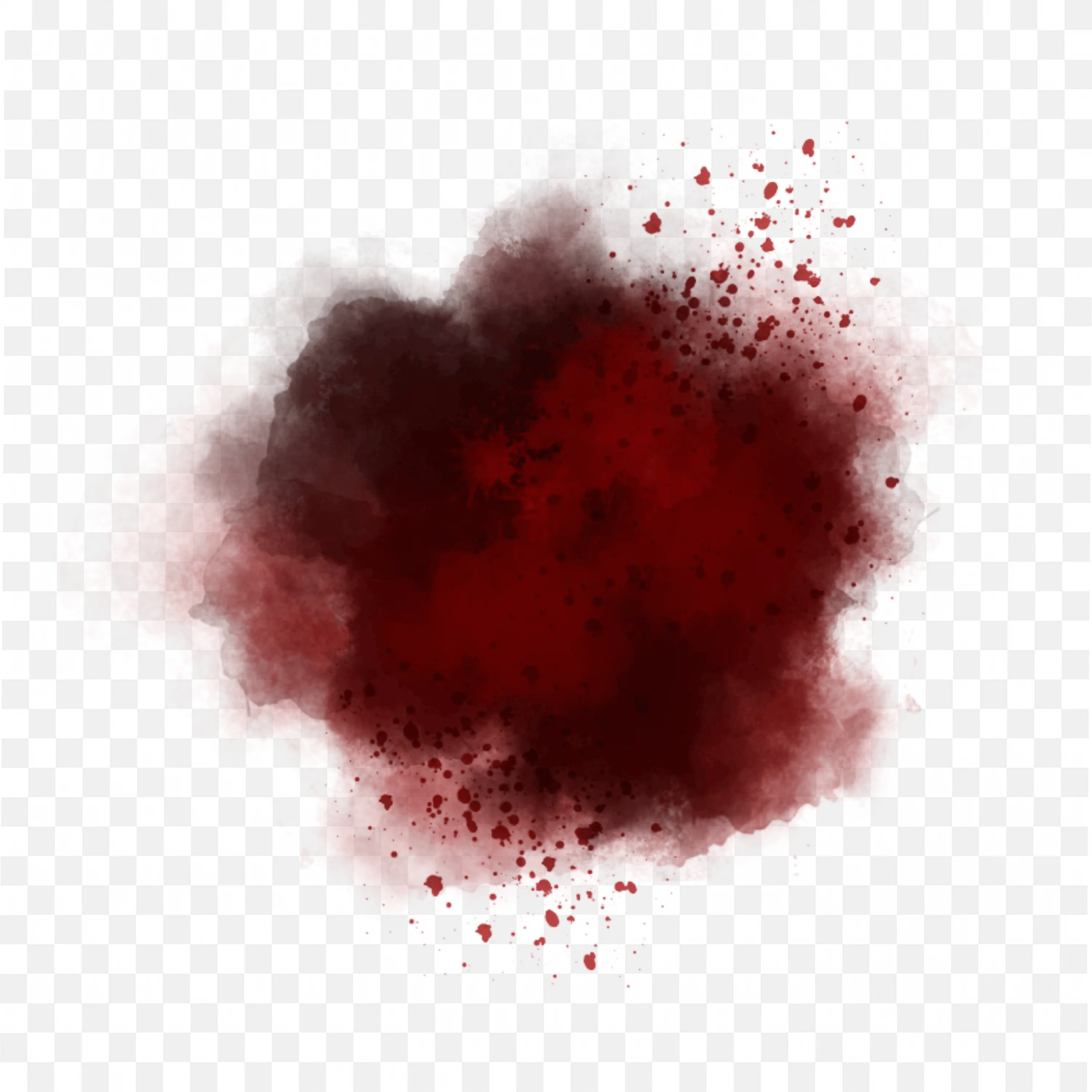 Dark Red Blood Splatter Abstract Horror Theme Frame Png