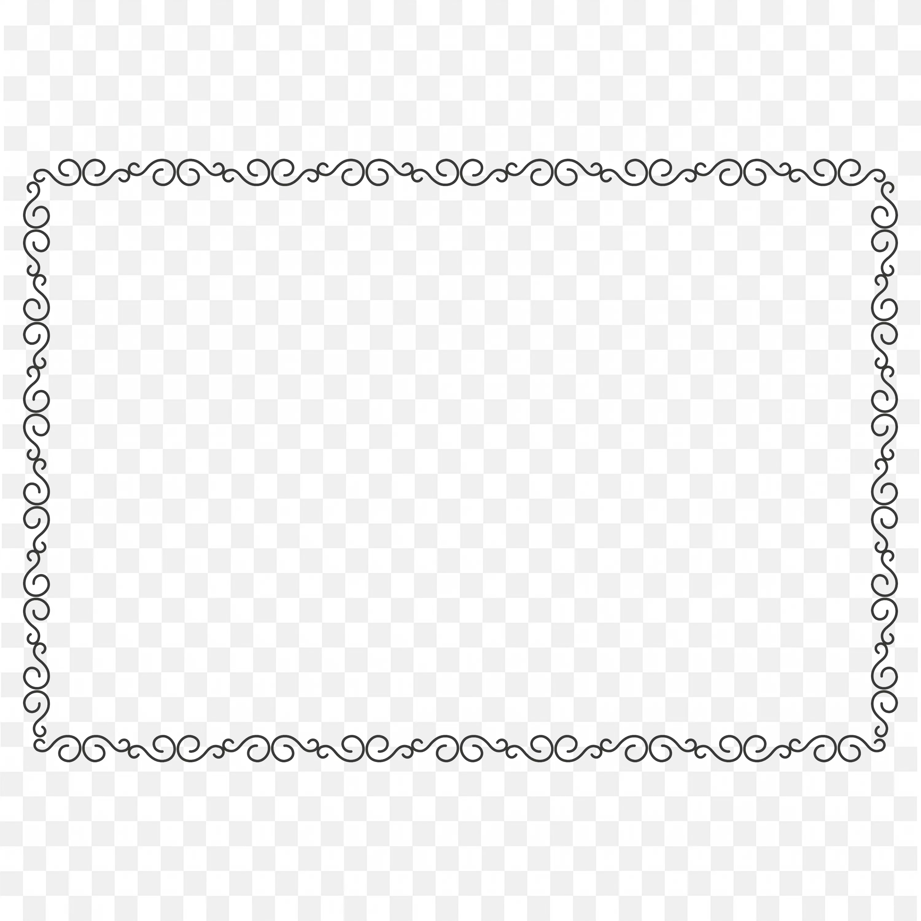 Decorative Gray Frame with Wavy Pattern Border Art