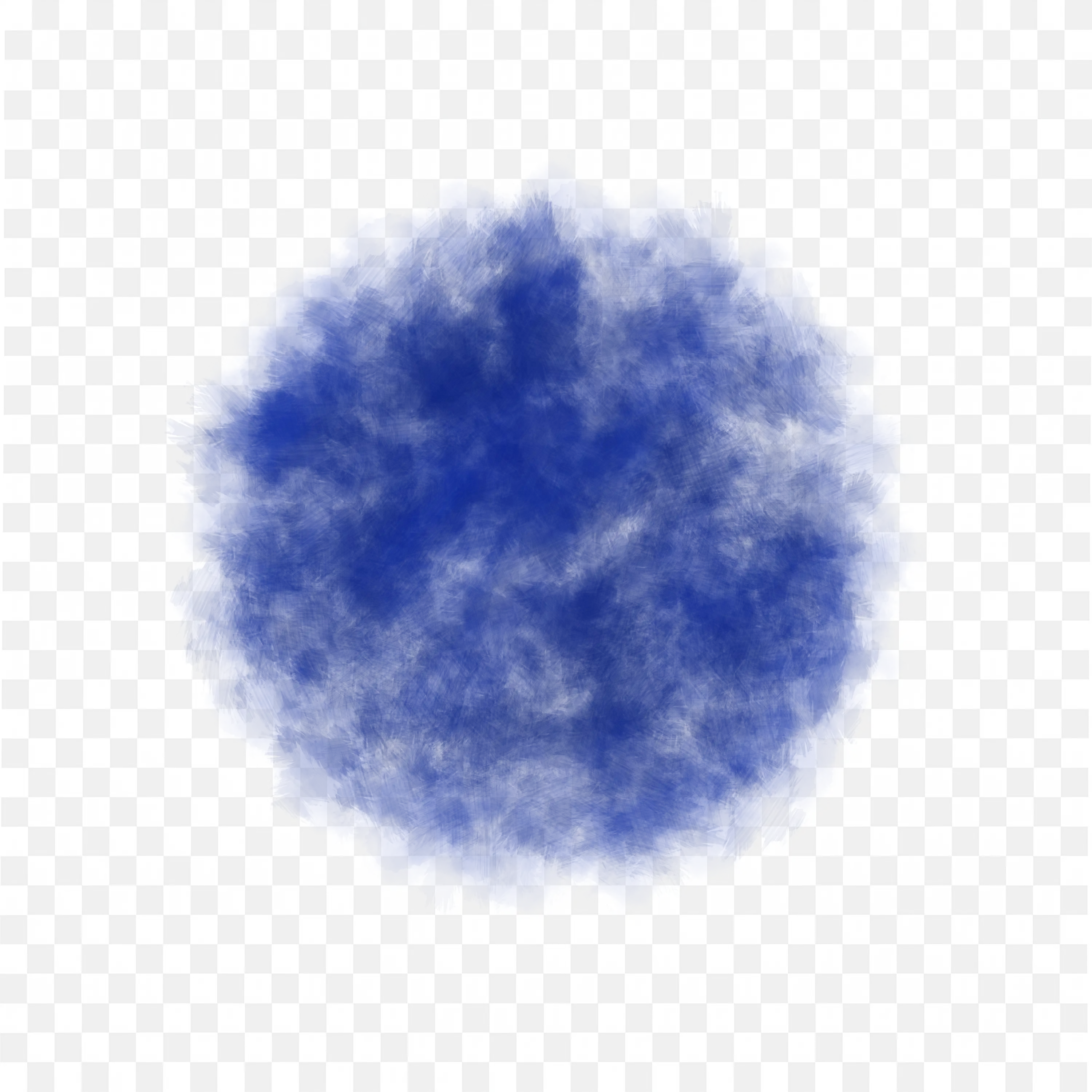 Deep Blue Ink Stain Circular Abstract Splash Frame Png
