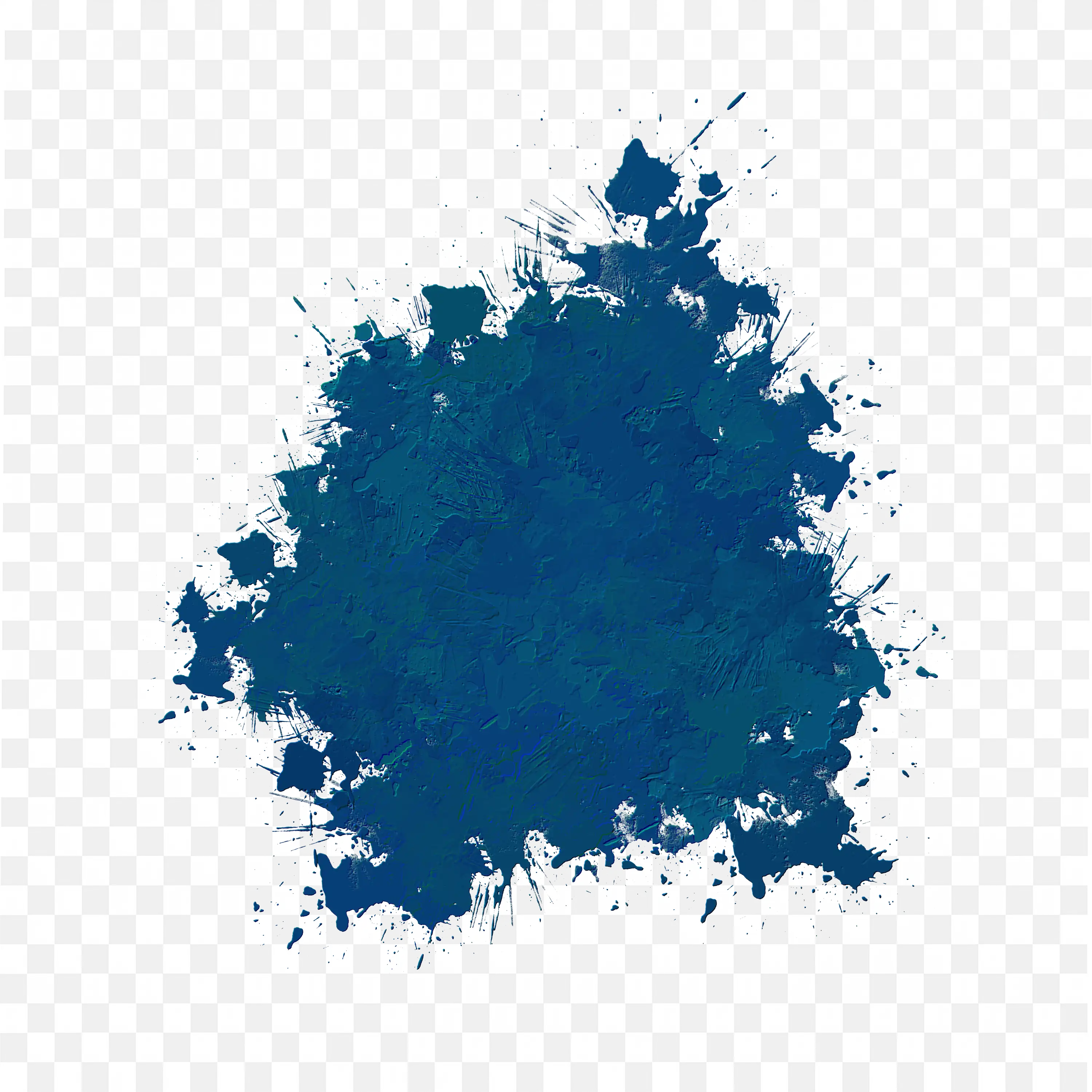 Deep Blue Paint Powder Splatter Artistic Border Frame Png