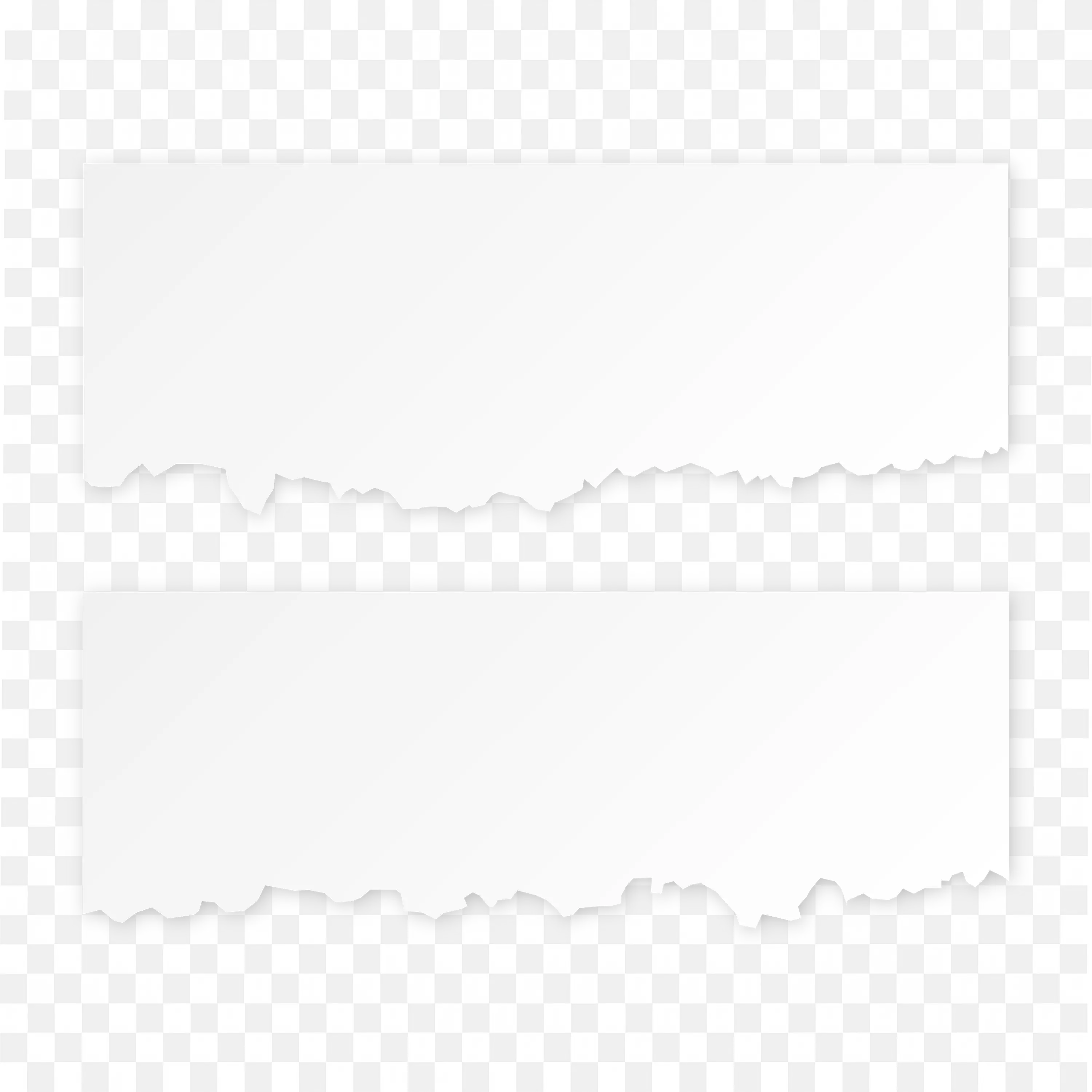Double Ripped Paper Strips Tear Transparent Border Png