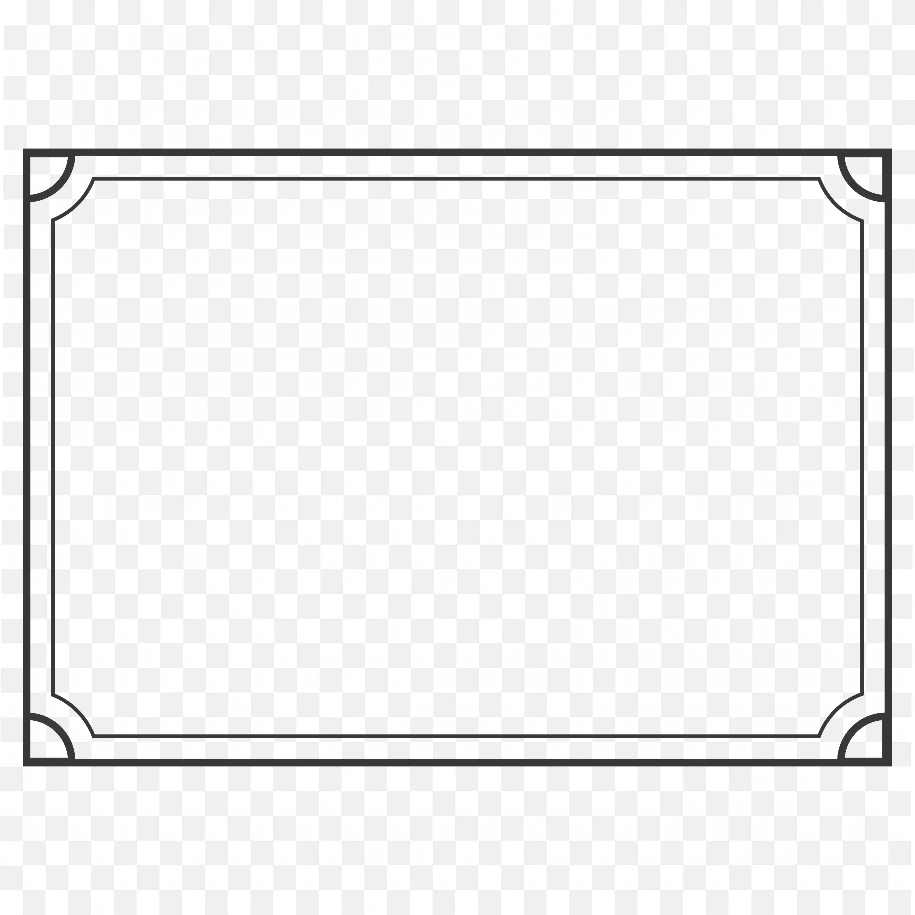 Elegant Square Frame with Vintage Black Scroll Border