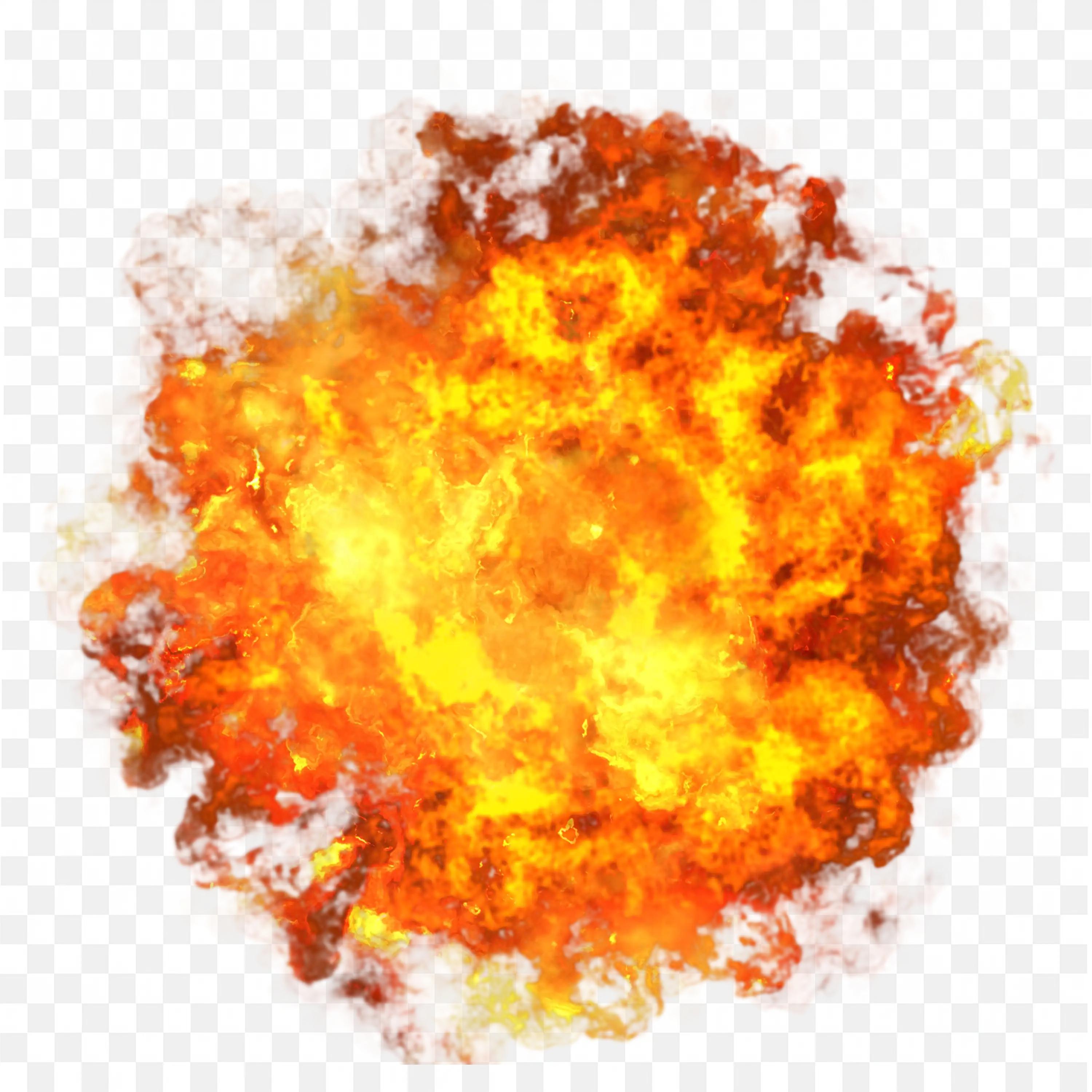 Fiery Explosion Blast Flame Burst Intense Energy Frame Png