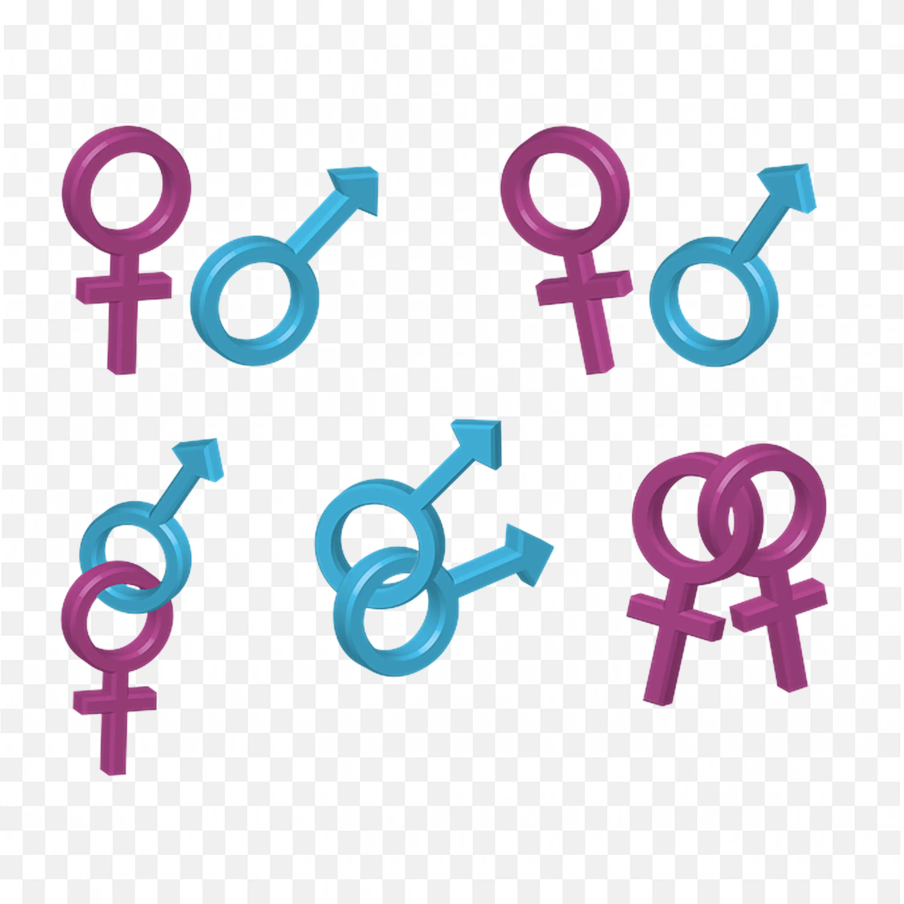 Gender Symbols Mixed Icons Feminine and Masculine Png