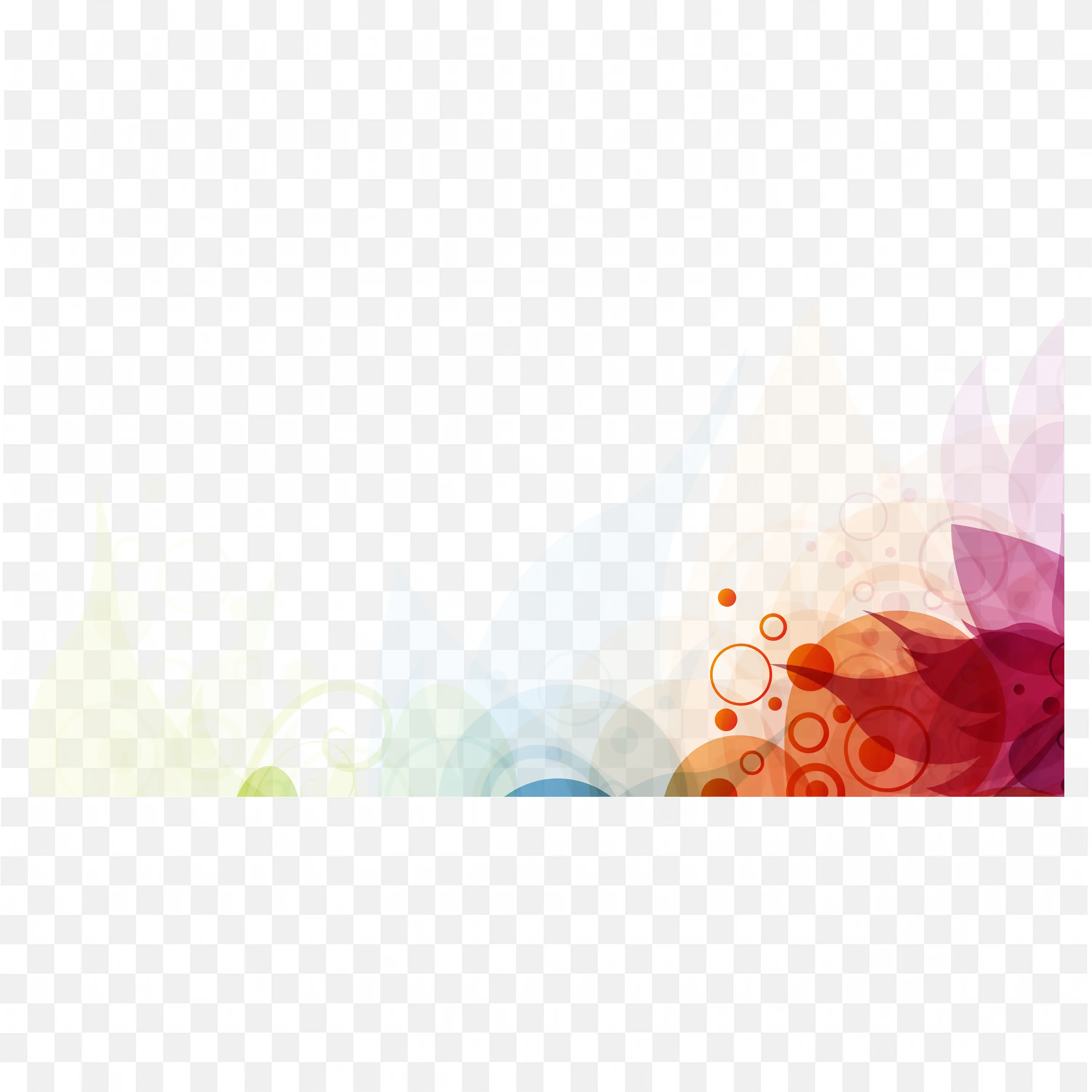 Geometric Abstract Watercolor Frame Border with Colors