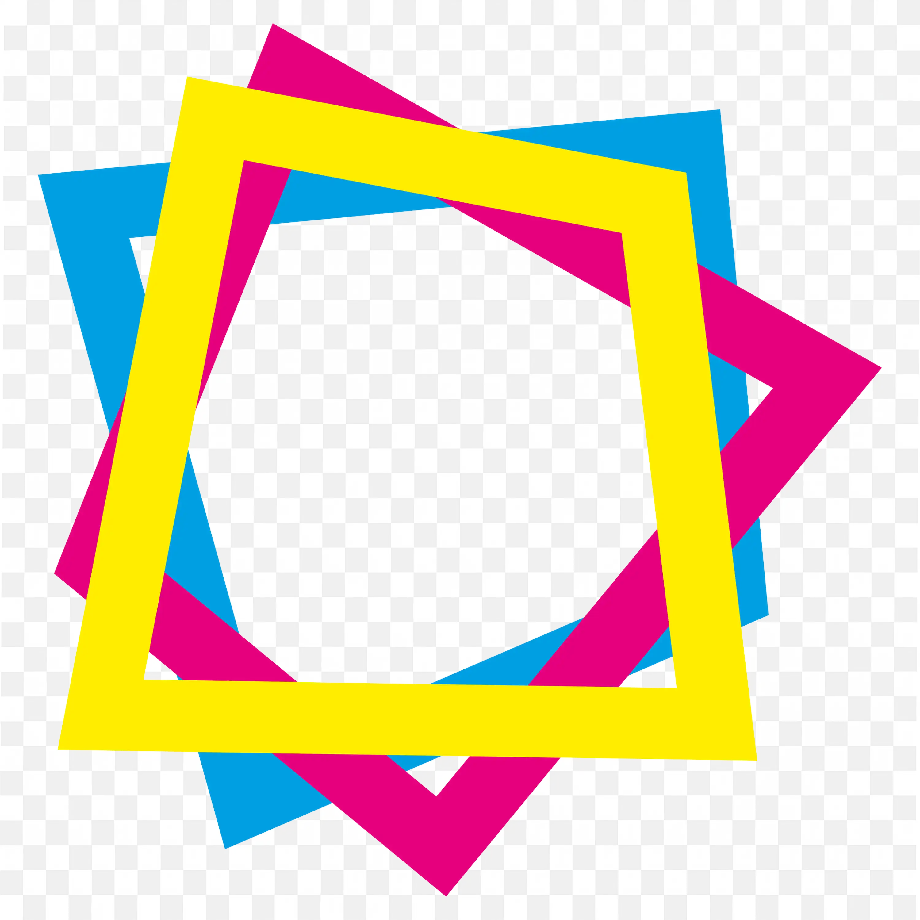 Geometric Colorful Triangle Frame with Modern Style