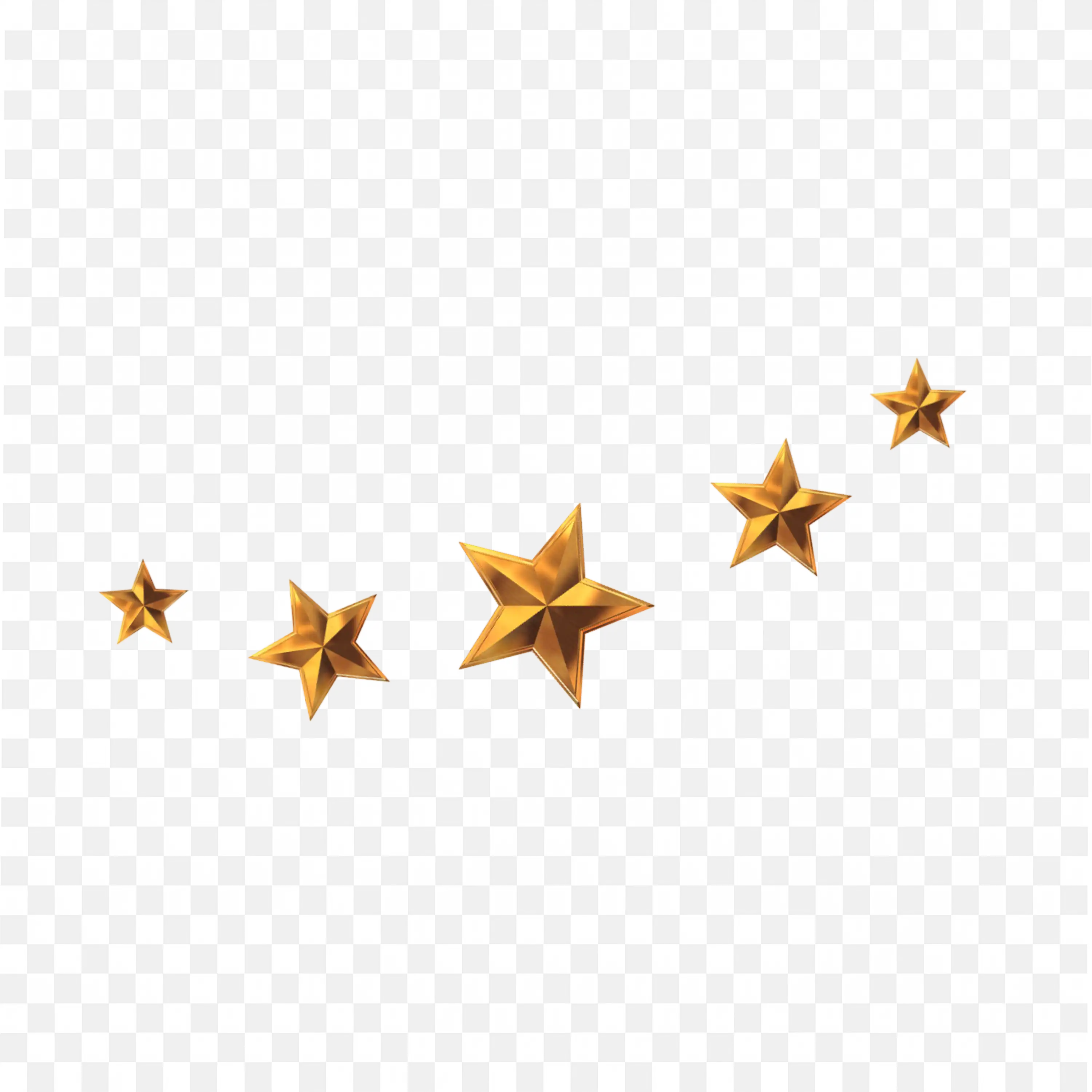 Gold Shooting Stars Trail Decorative Frame Png Image