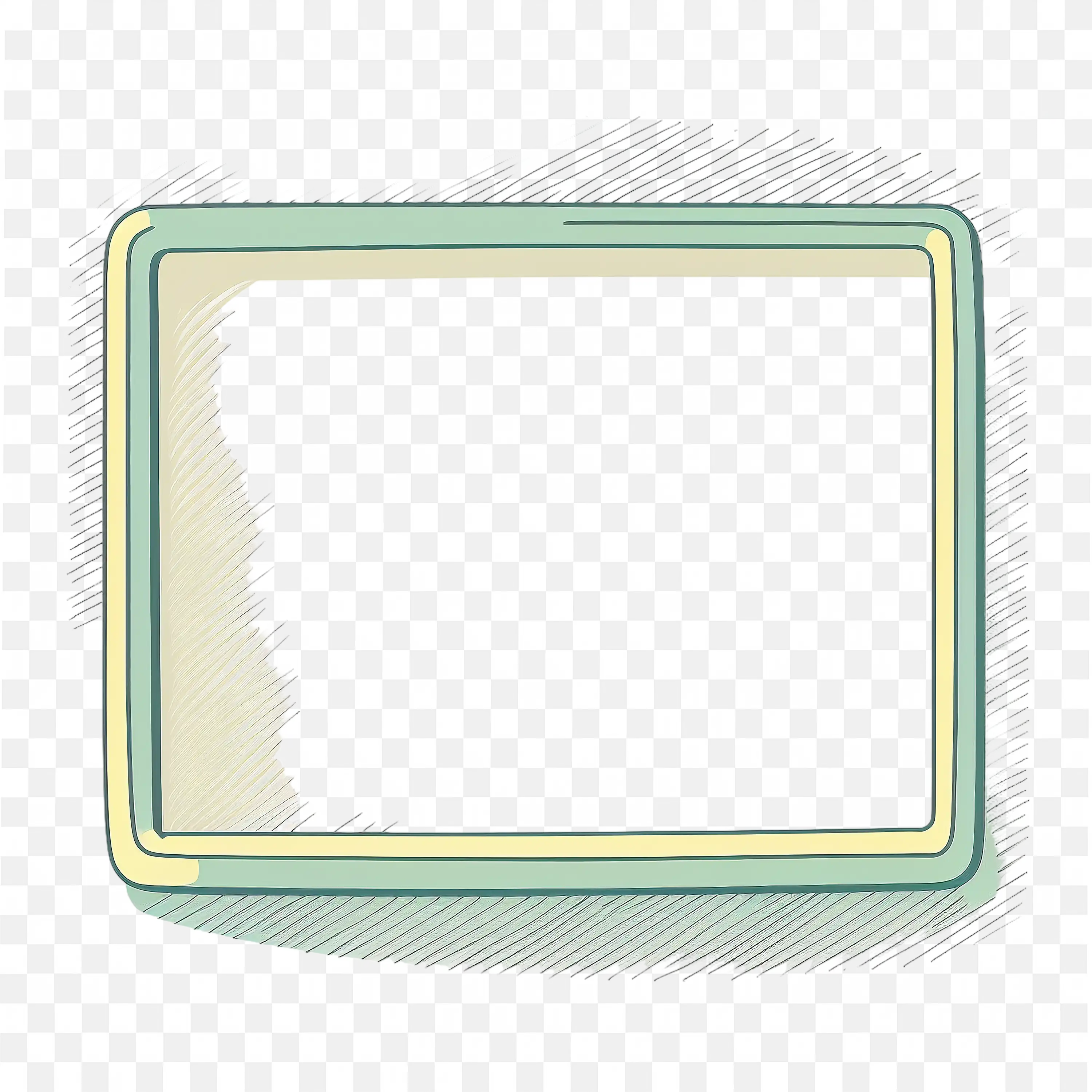 Green Gold Ornate Rectangular Frame with Border Design