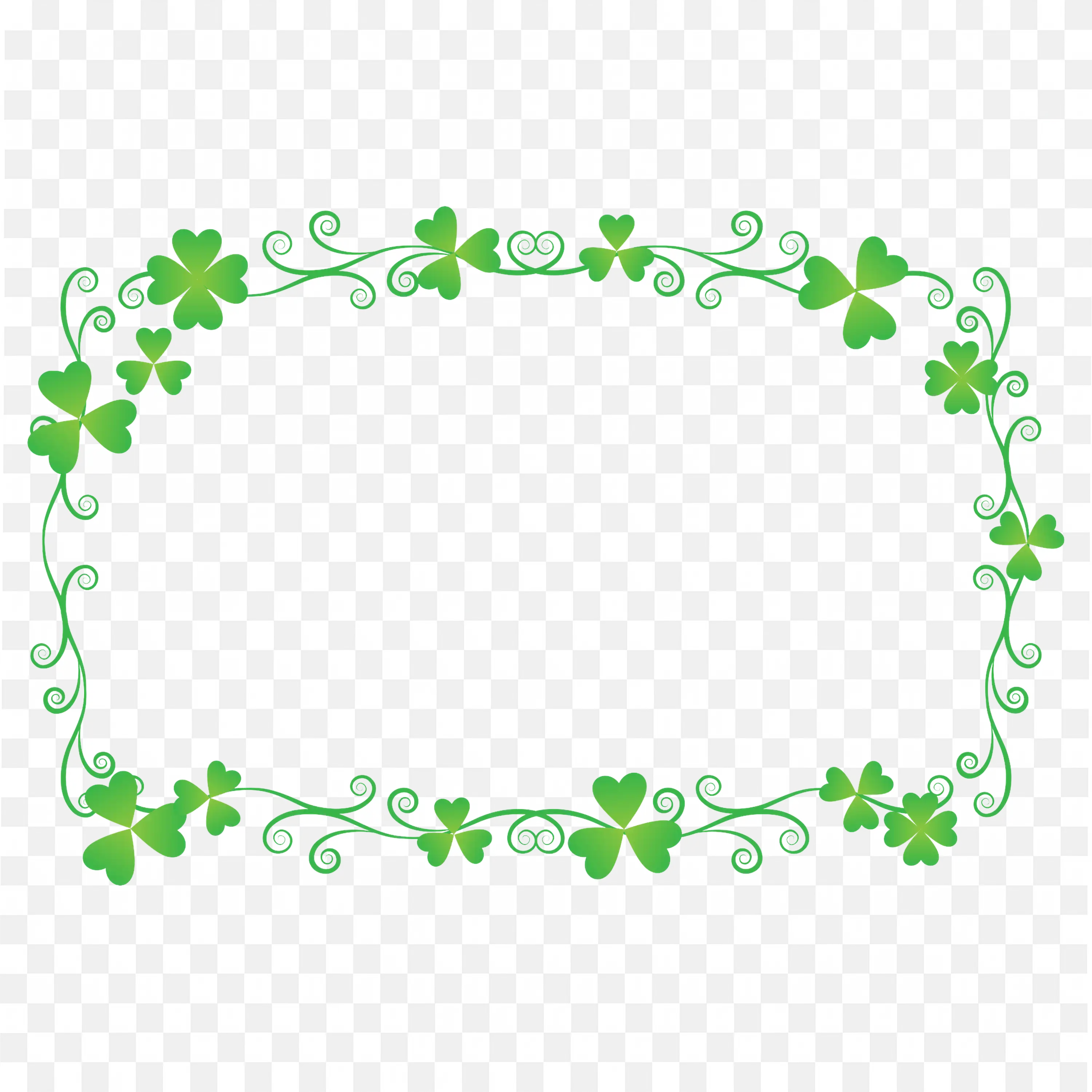 Green Leaf Oval Border Frame with Soft Natural Style
