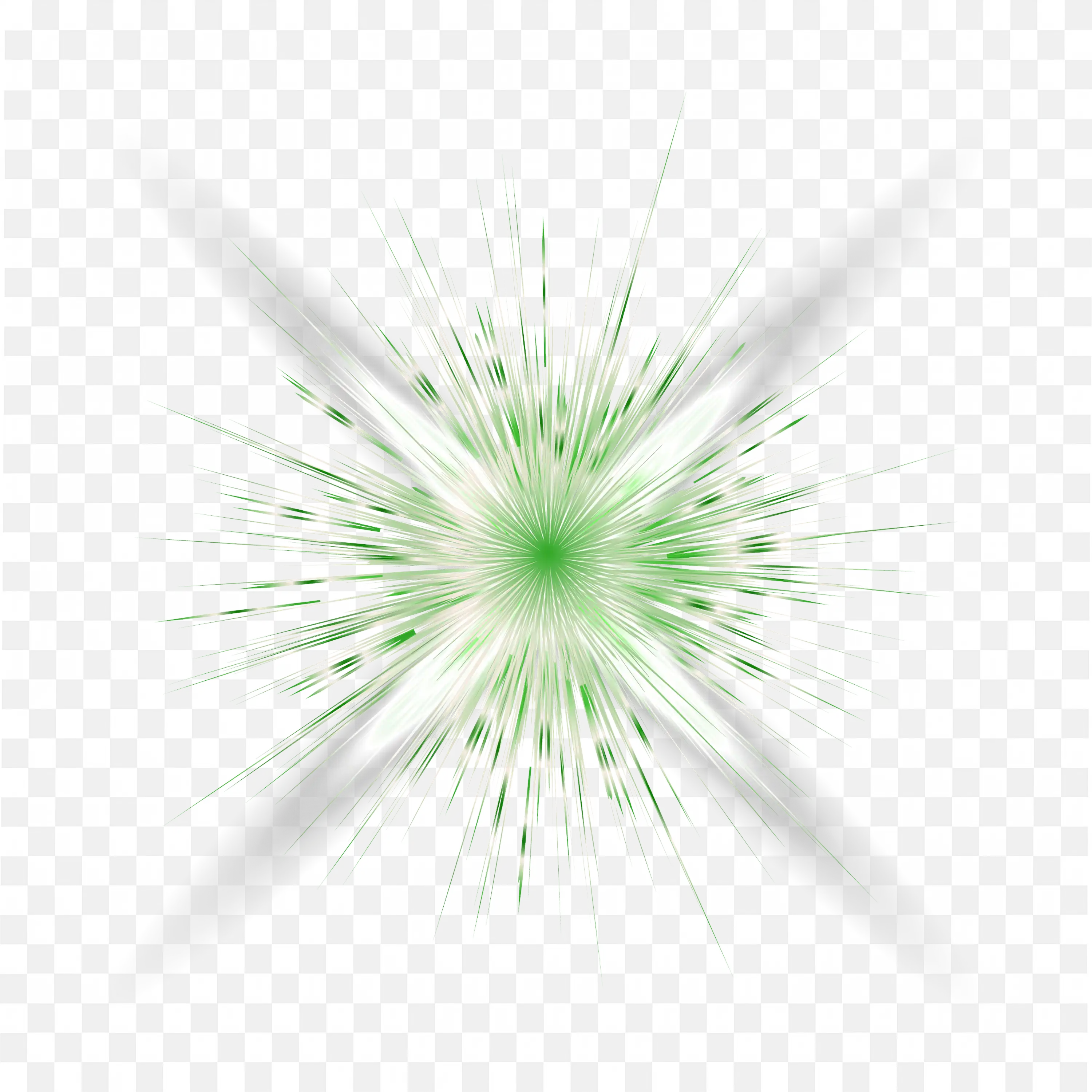 Green Starburst Radiating Abstract Scifi Energy Frame Png