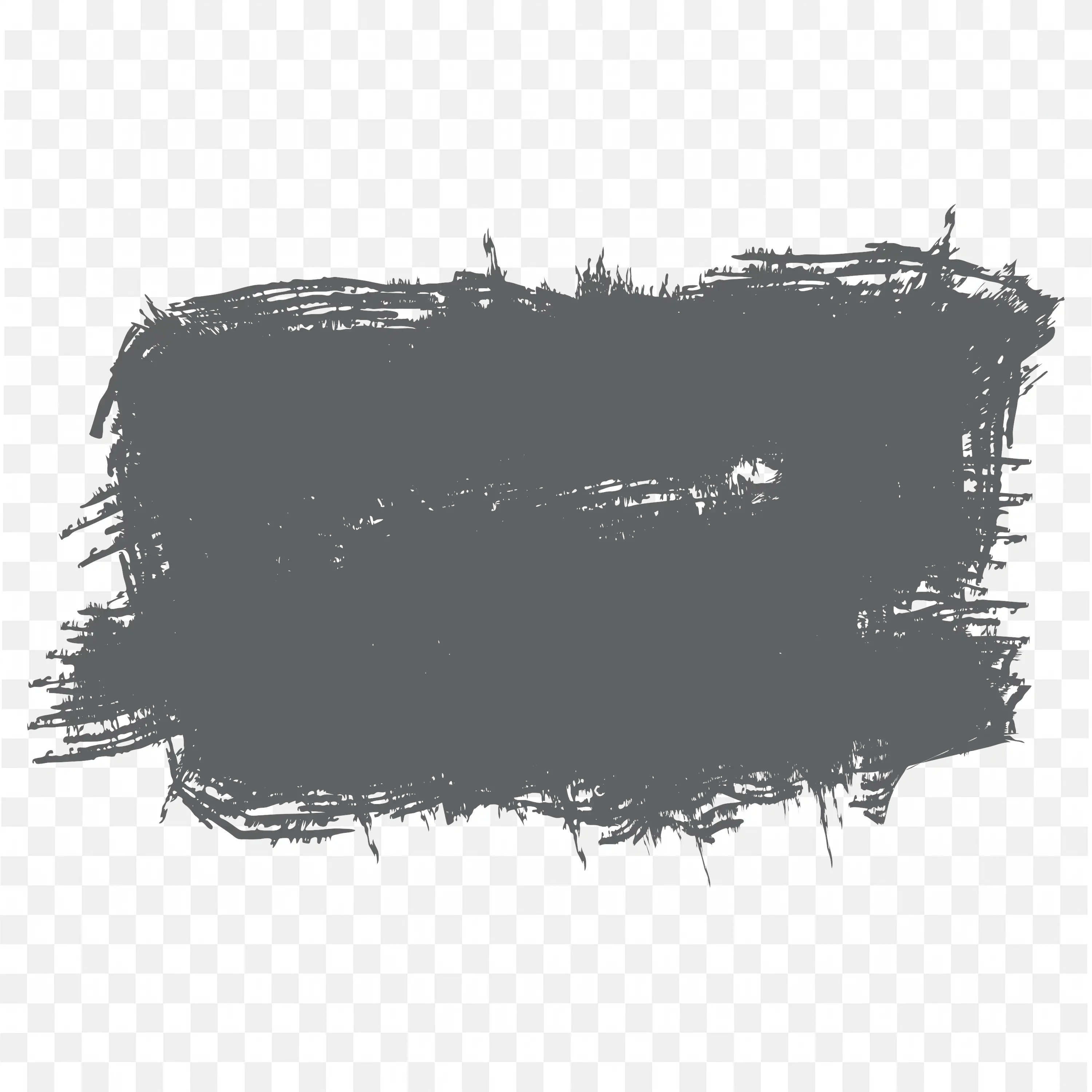 Grunge Black Paint Brush Stroke Rough Texture Frame Png
