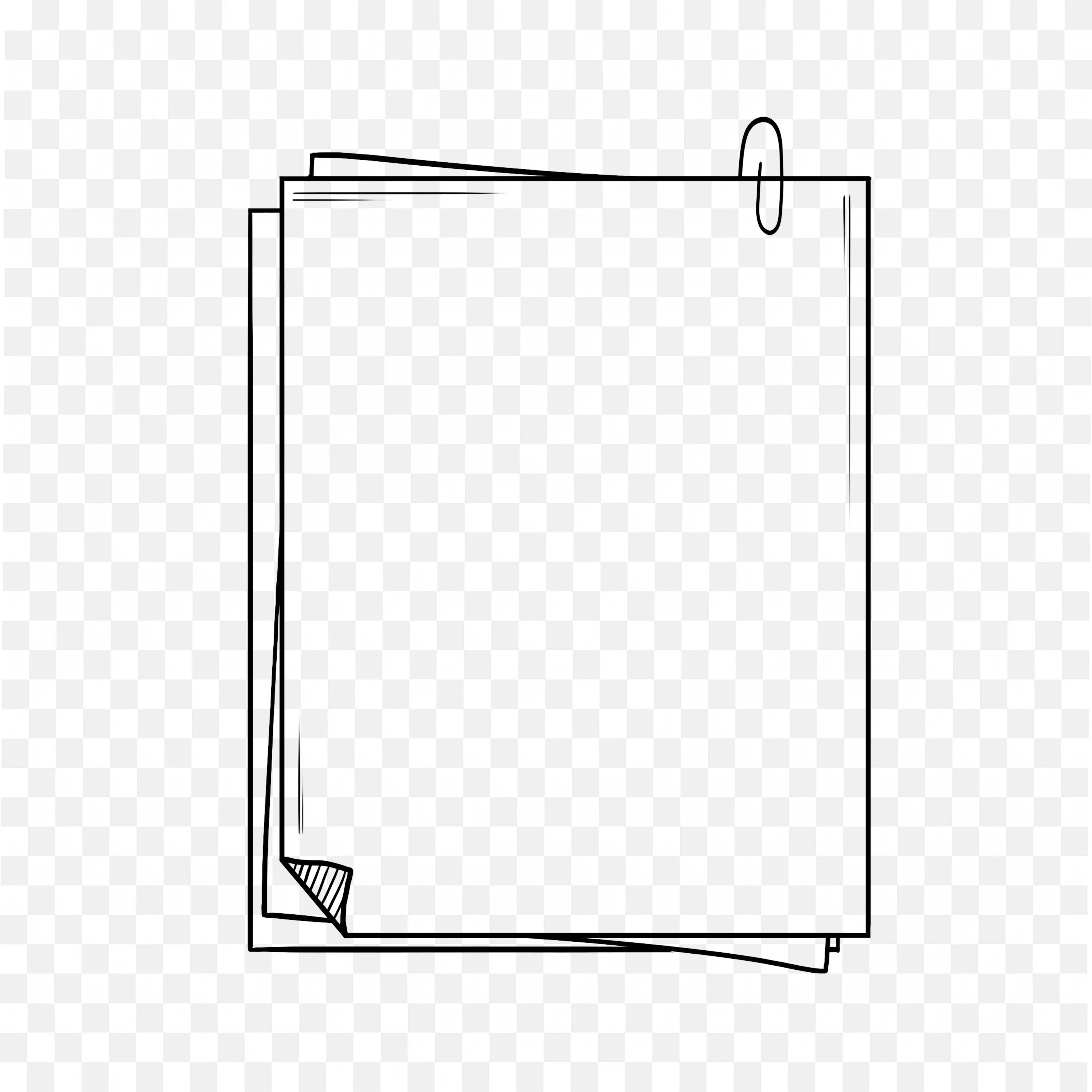 Hand Drawn Box Frame Sketchy Outline Minimal Border Png