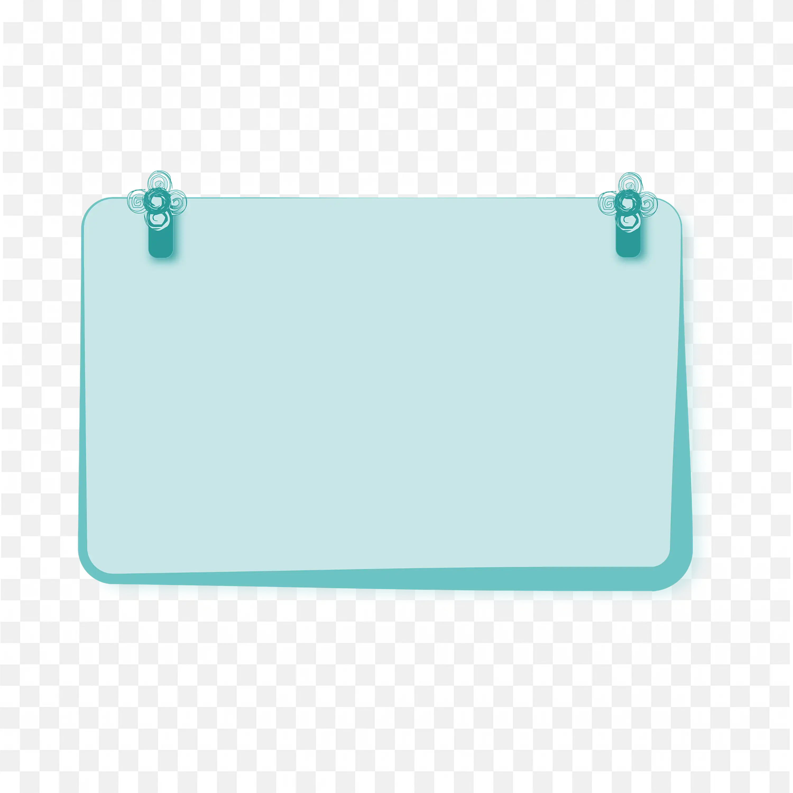 Hanging Blue Nameplate Style Frame with Peg Clip Design