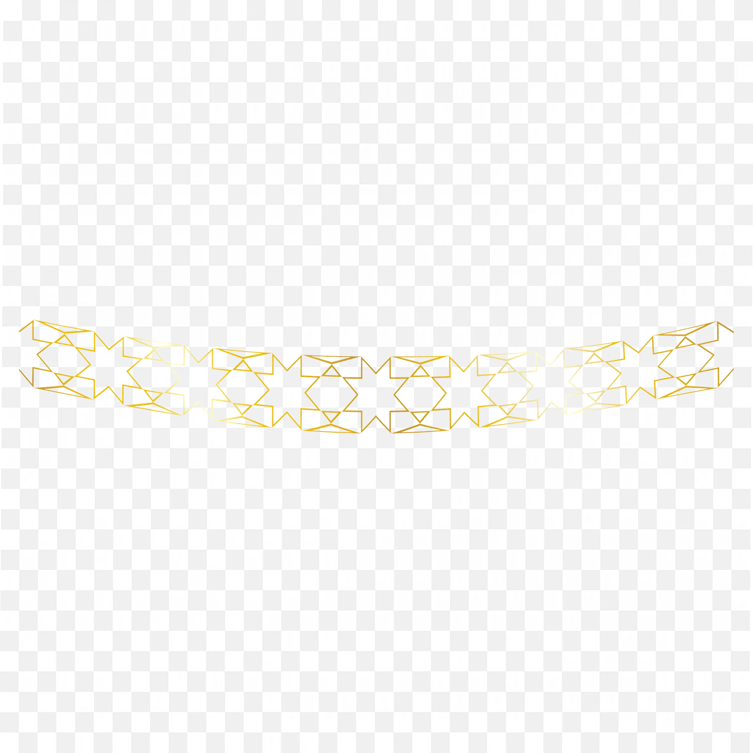 Horizontal Gold Floral Border Frame for Elegant Designs