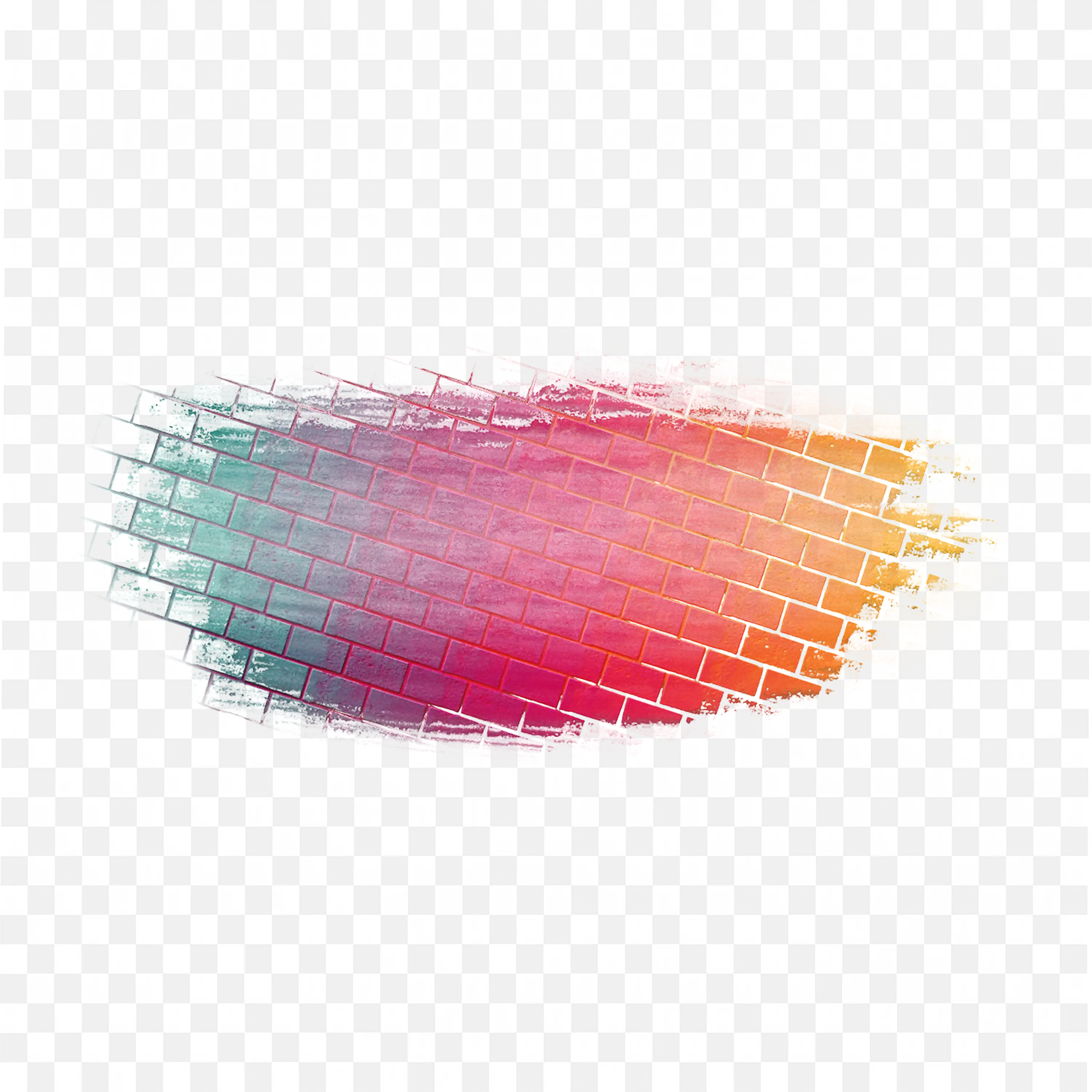 Horizontal Rainbow Brush Stroke Texture Streak Png
