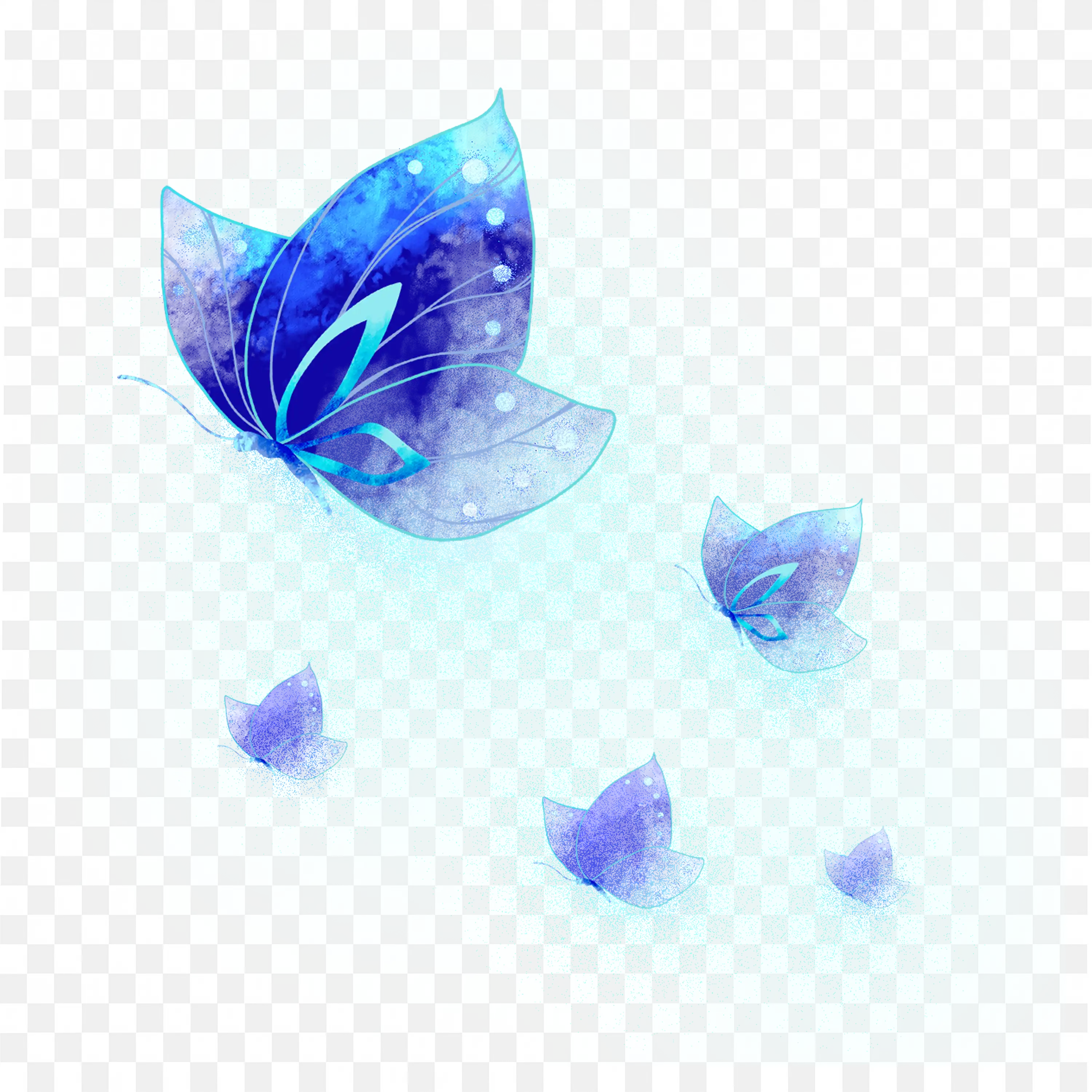 Icy Blue Crystal Pieces Abstract Broken Glass Frame Png