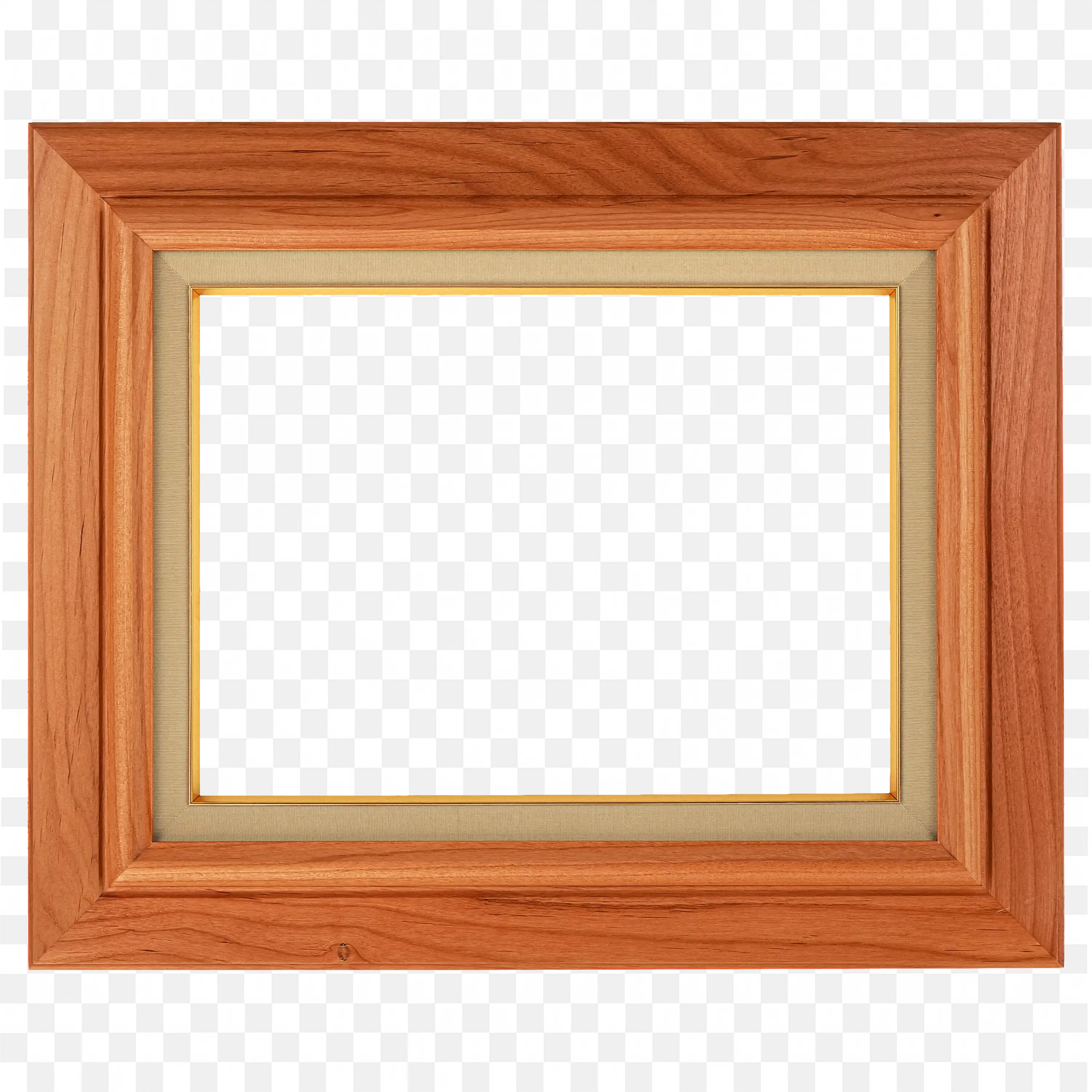 Large Wooden Brown Frame with Thick Borders and Clean Edges