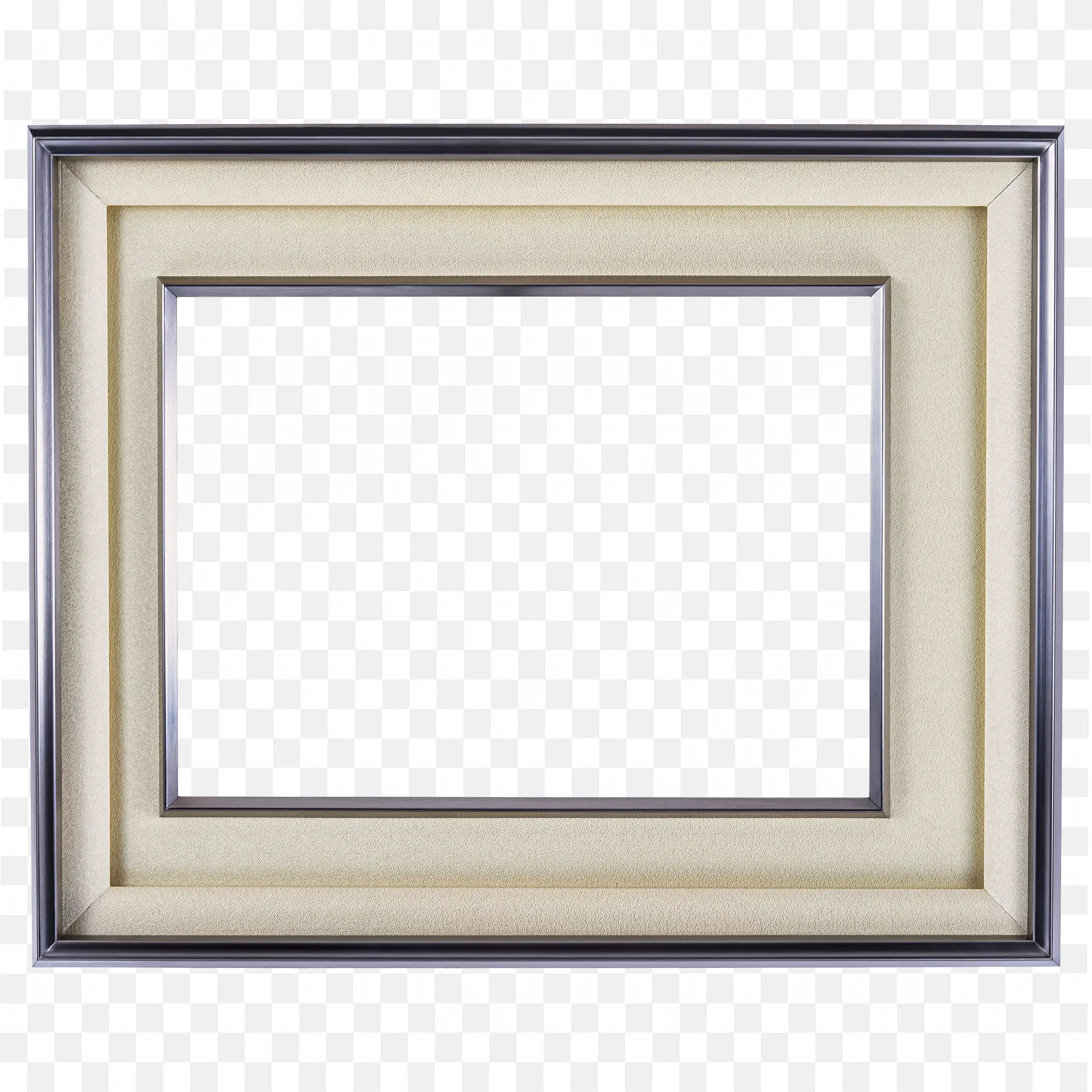 Light Blue and Gray Modern Rectangle Photo Frame Png