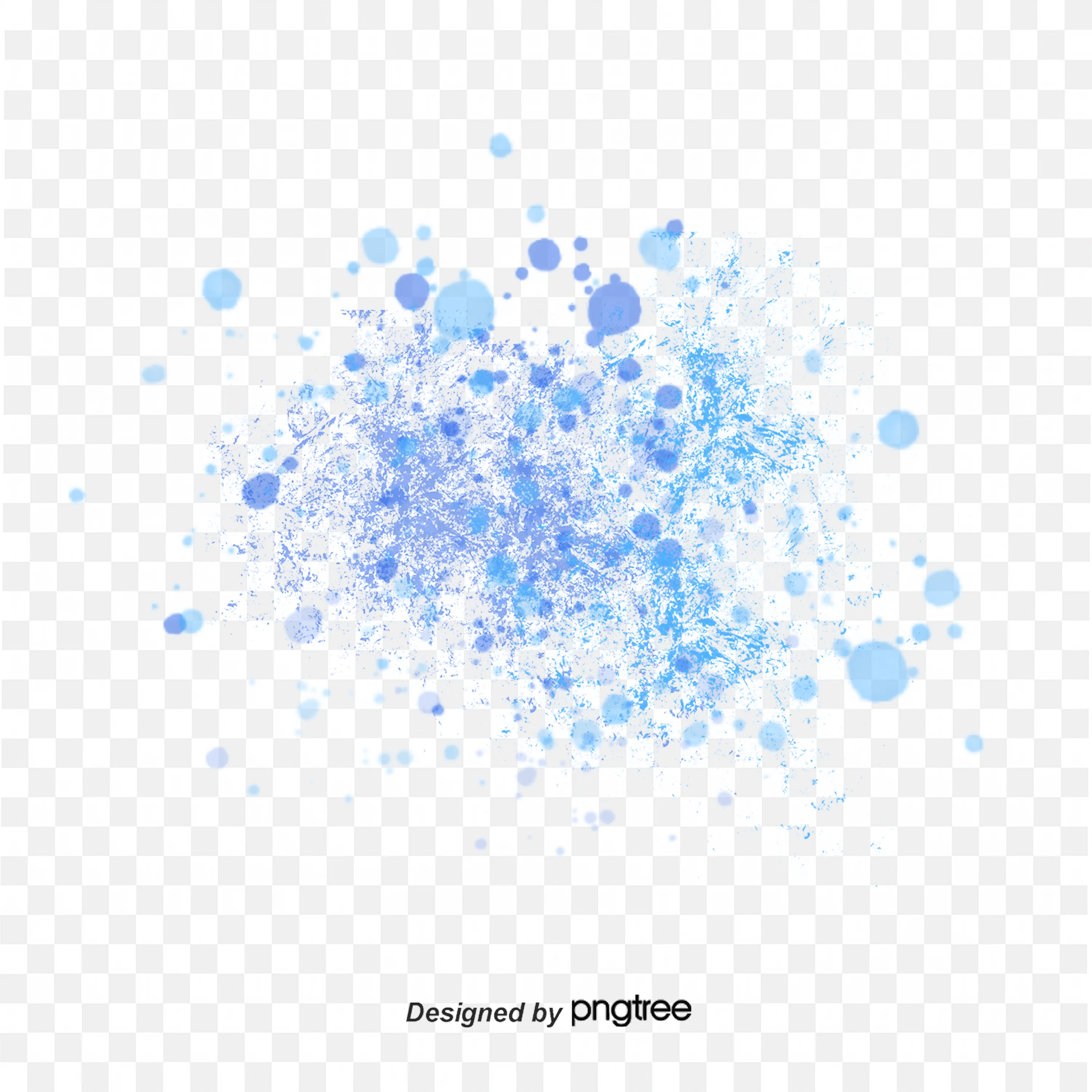 Light Blue Paint Splatter Spray Artistic Border Frame Png