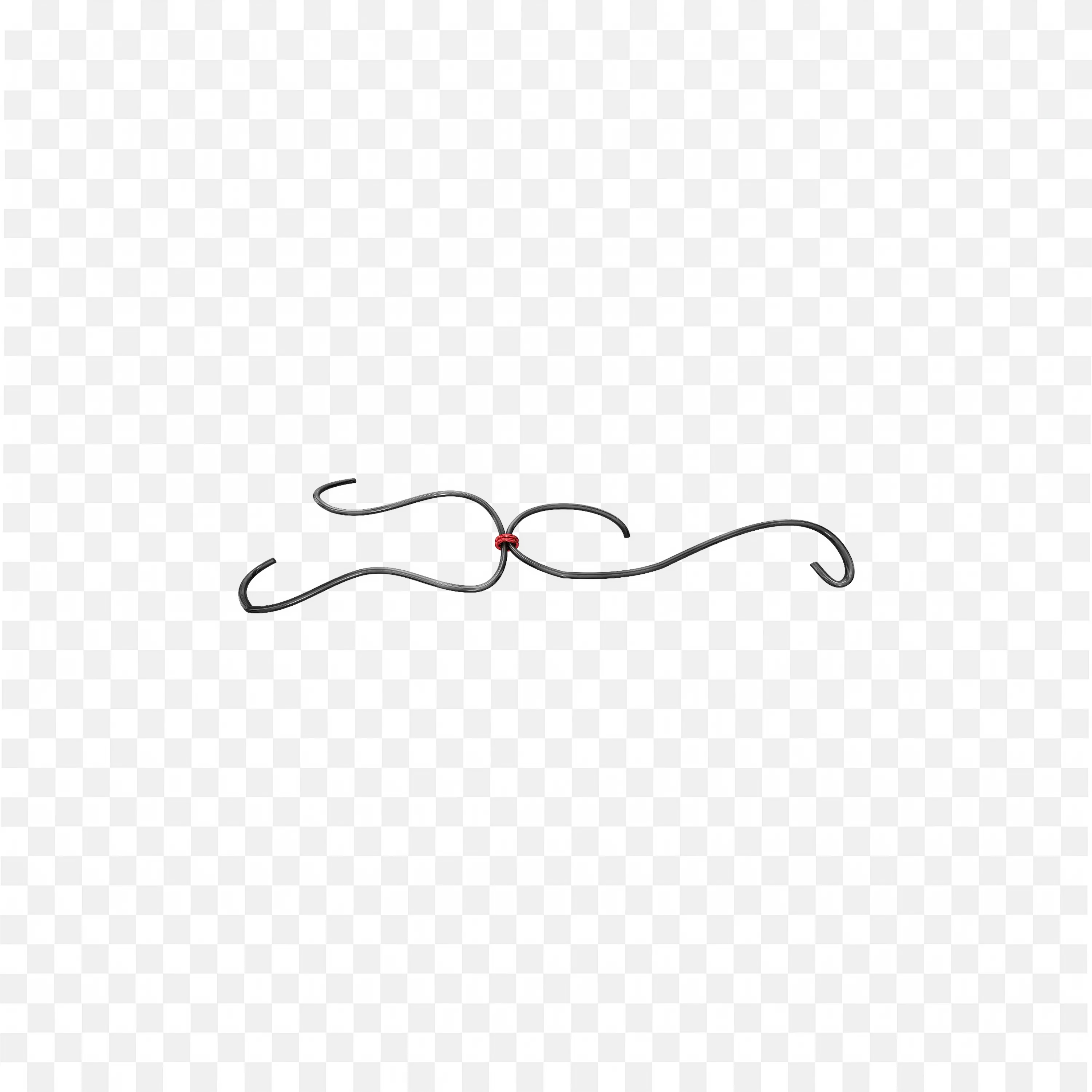 Minimal Decorative Swirl Element Frame in Gray Outline