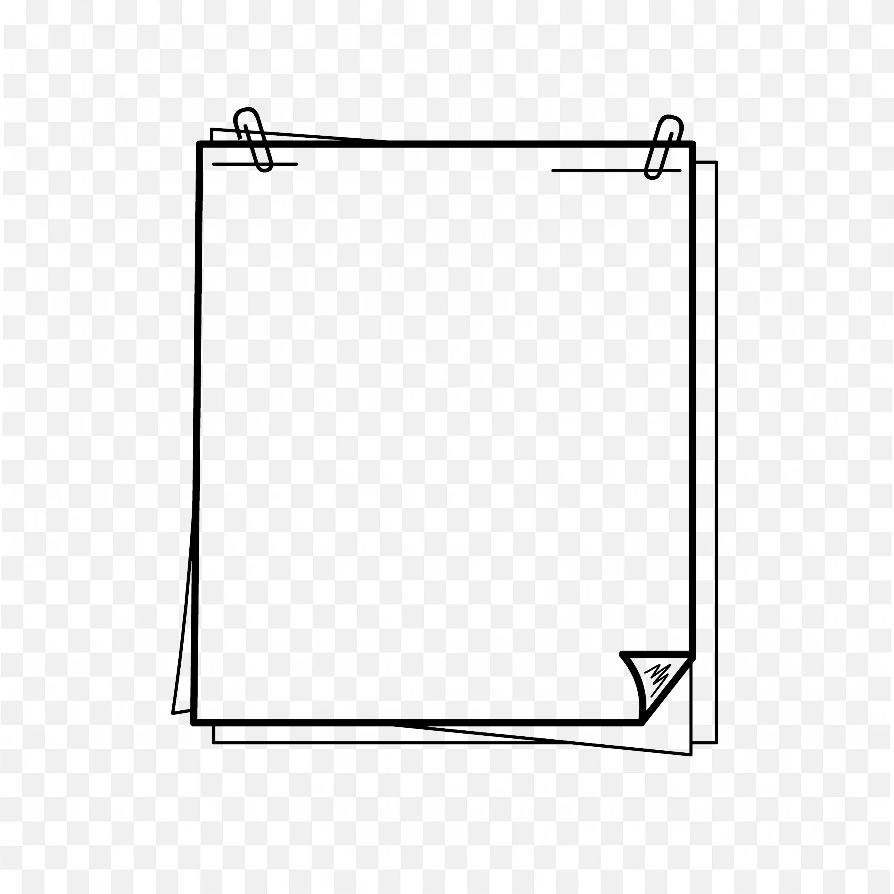 Minimal Hand Drawn Rectangle Doodle Sketch Frame Design