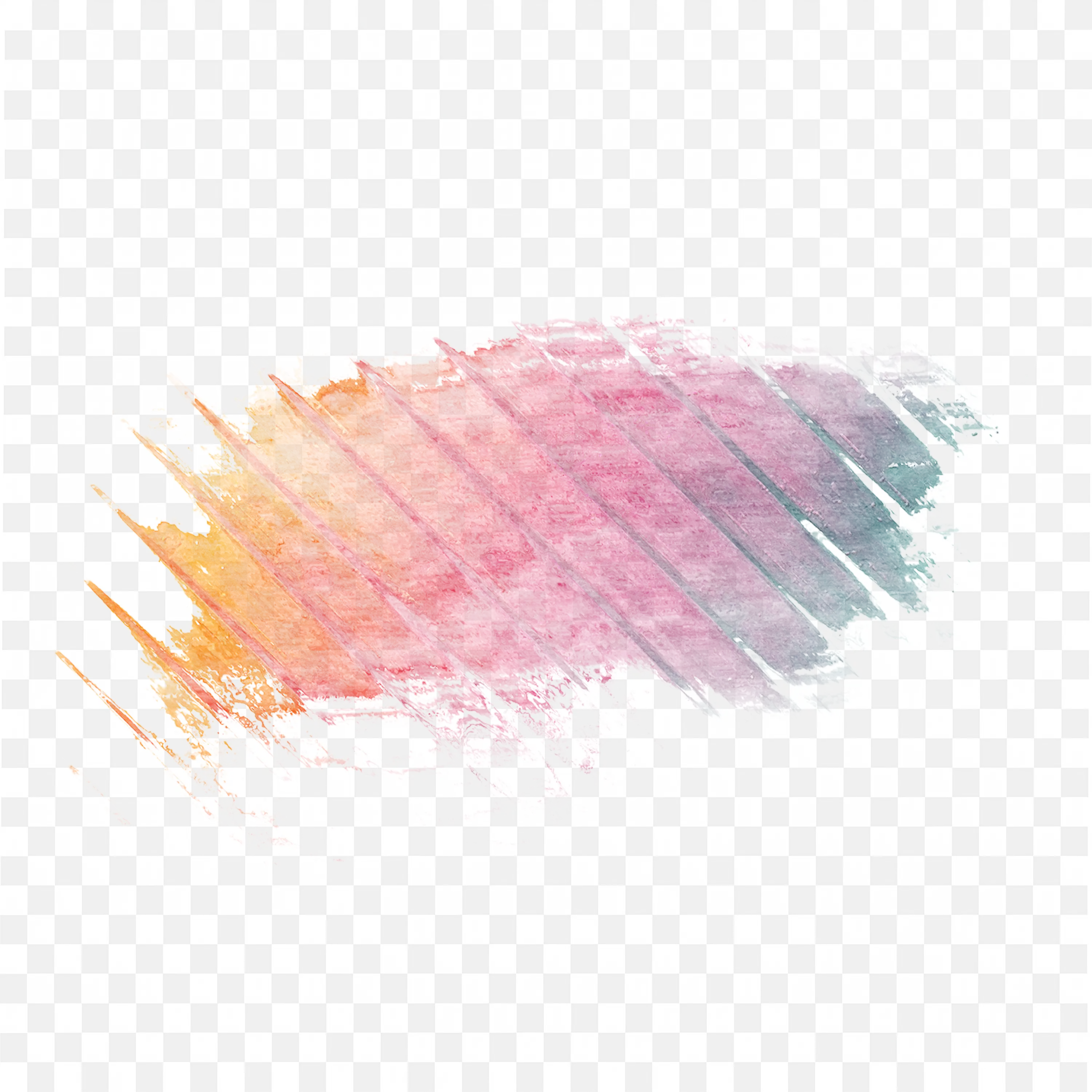 Multicolor Paint Brush Texture Abstract Artistic Frame Png