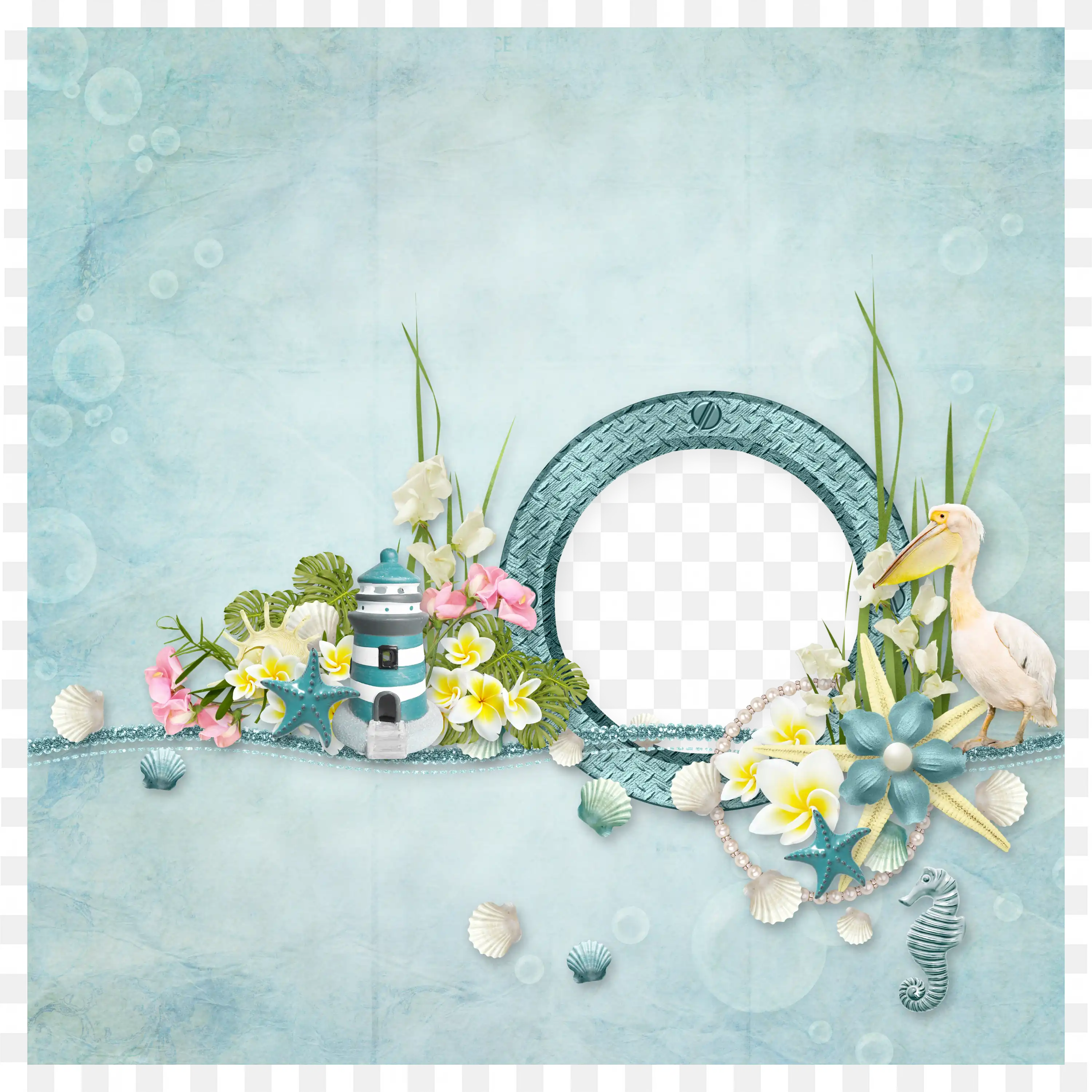 Nautical Photo Frame Porthole Scrapbook and Home Decor Art