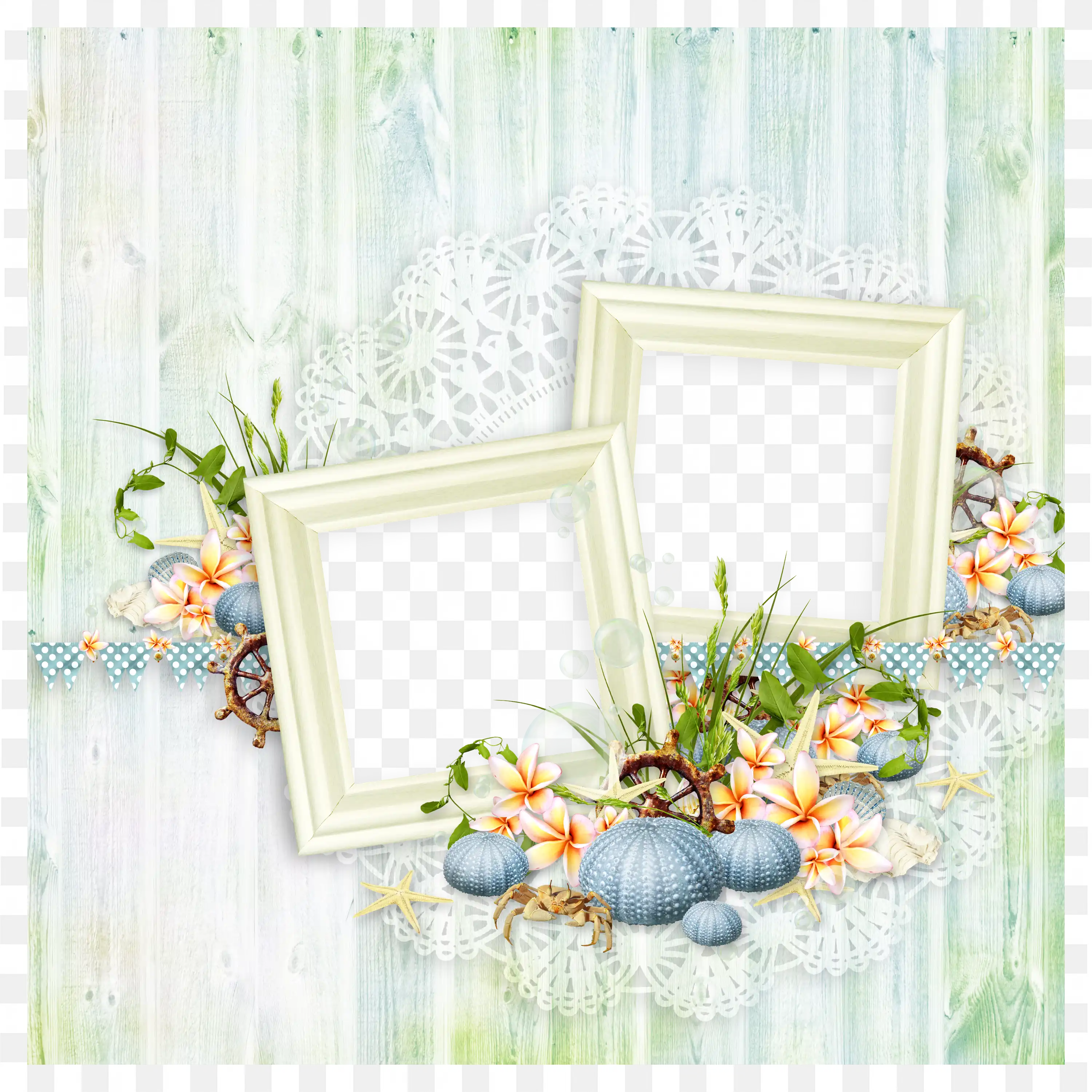 Nautical Scrapbooking Frame Free Beach Themed Decor Art