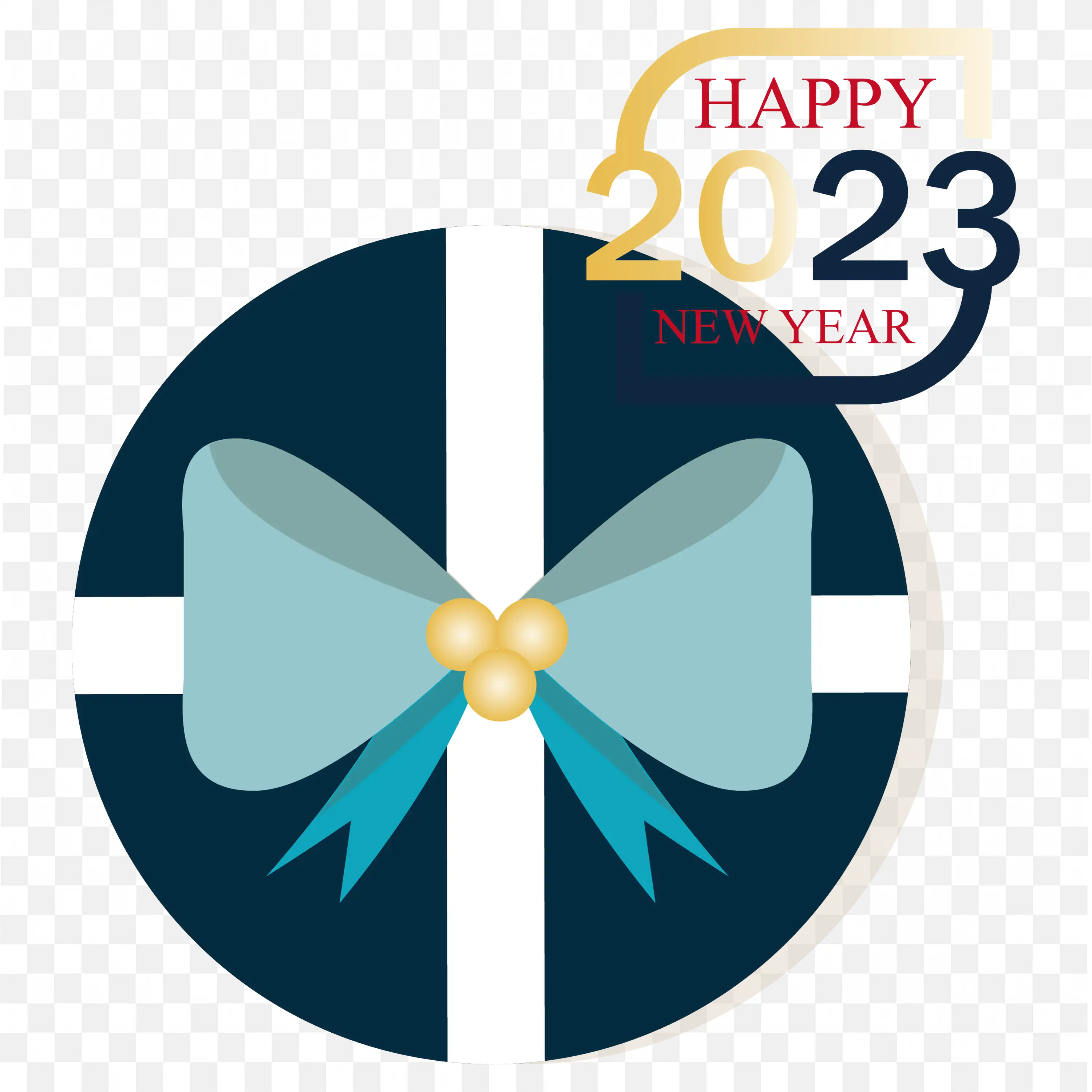 New Year Clock Celebration Party Badge Frame Png Download