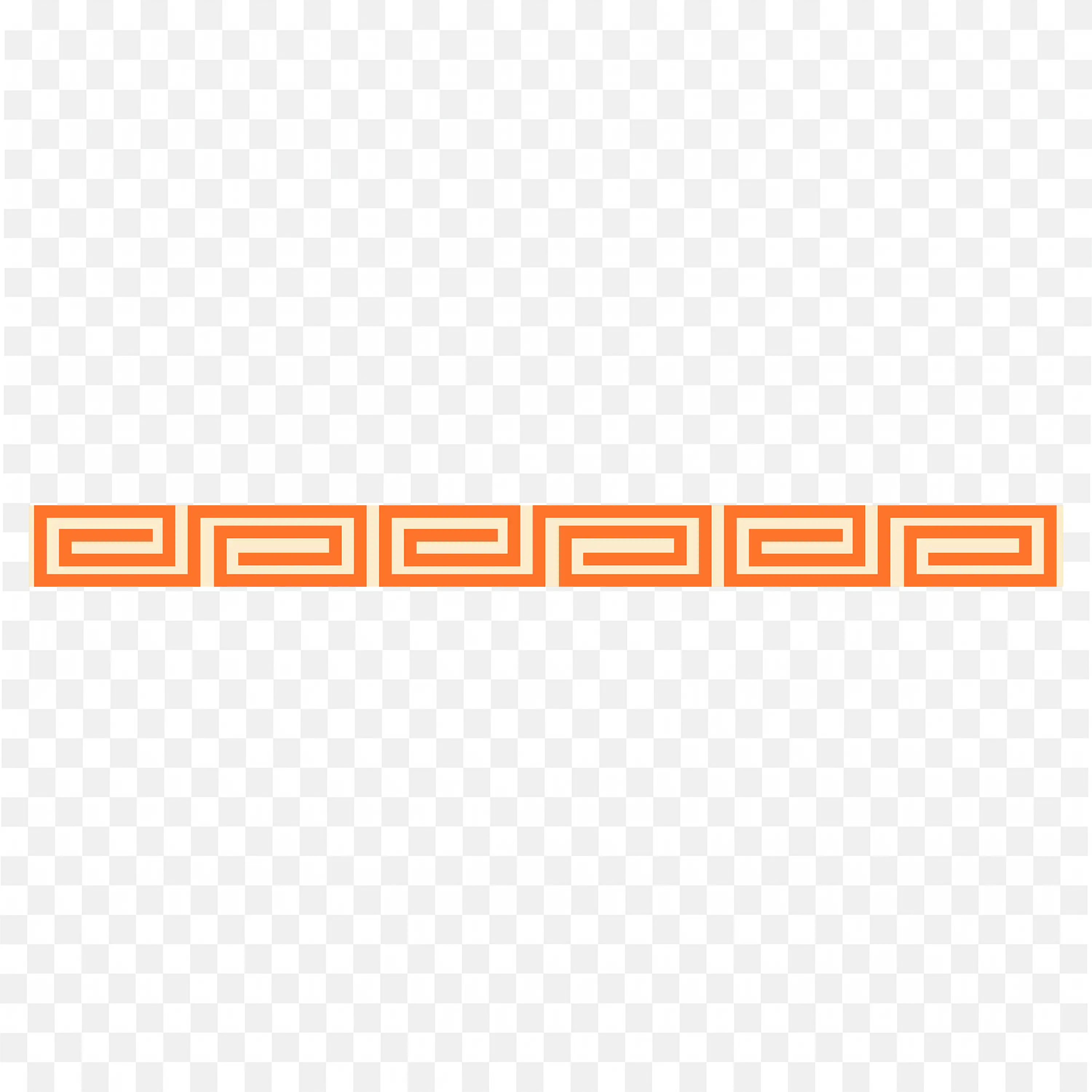 Orange Border Frame with Horizontal Bar Pattern Style