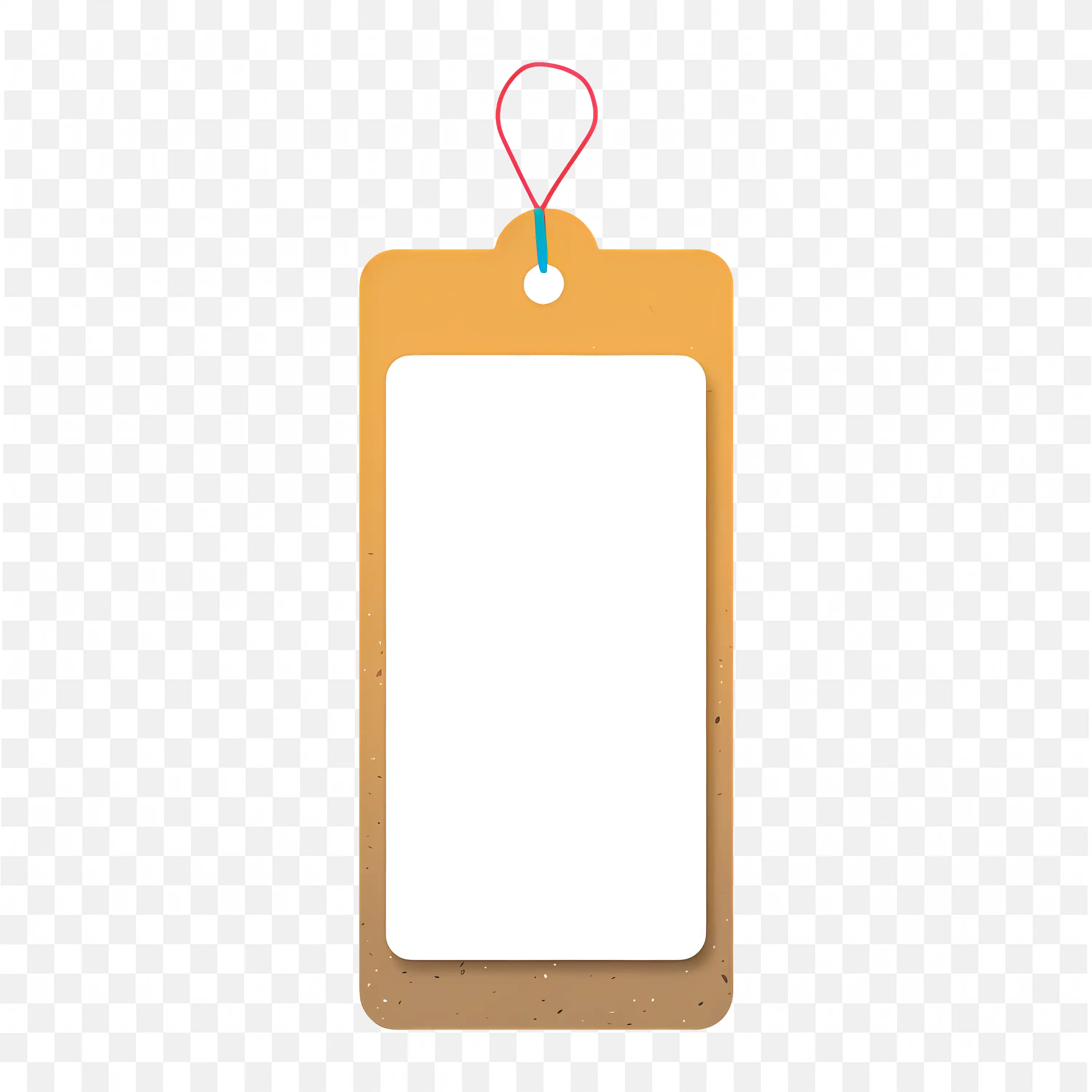 Orange Hanging Frame Tag with Pin for Baby Name Or Text