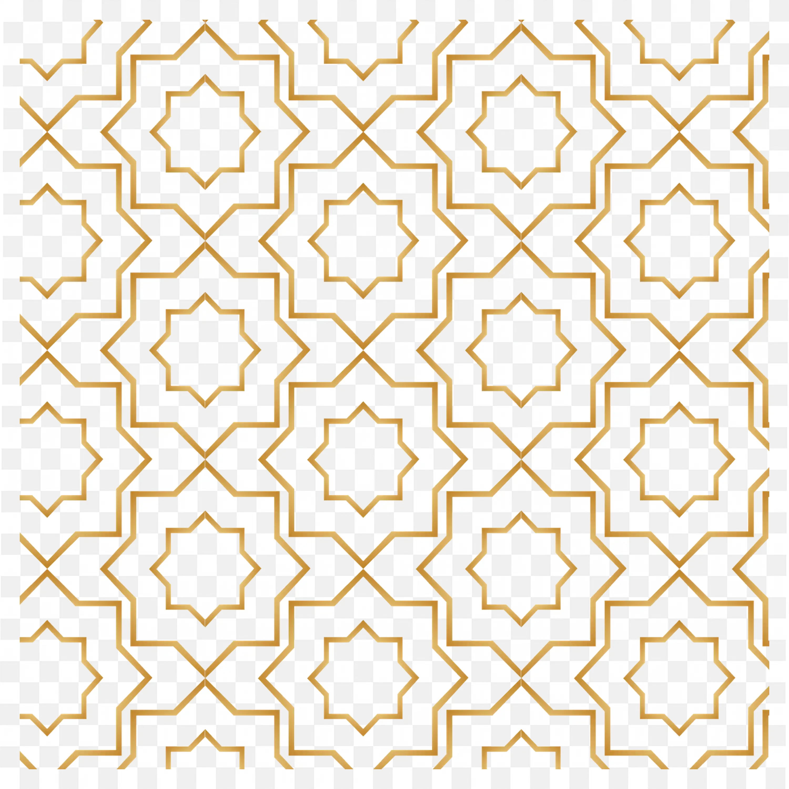 Orange Islamic Geometric Pattern Vector and Png Design