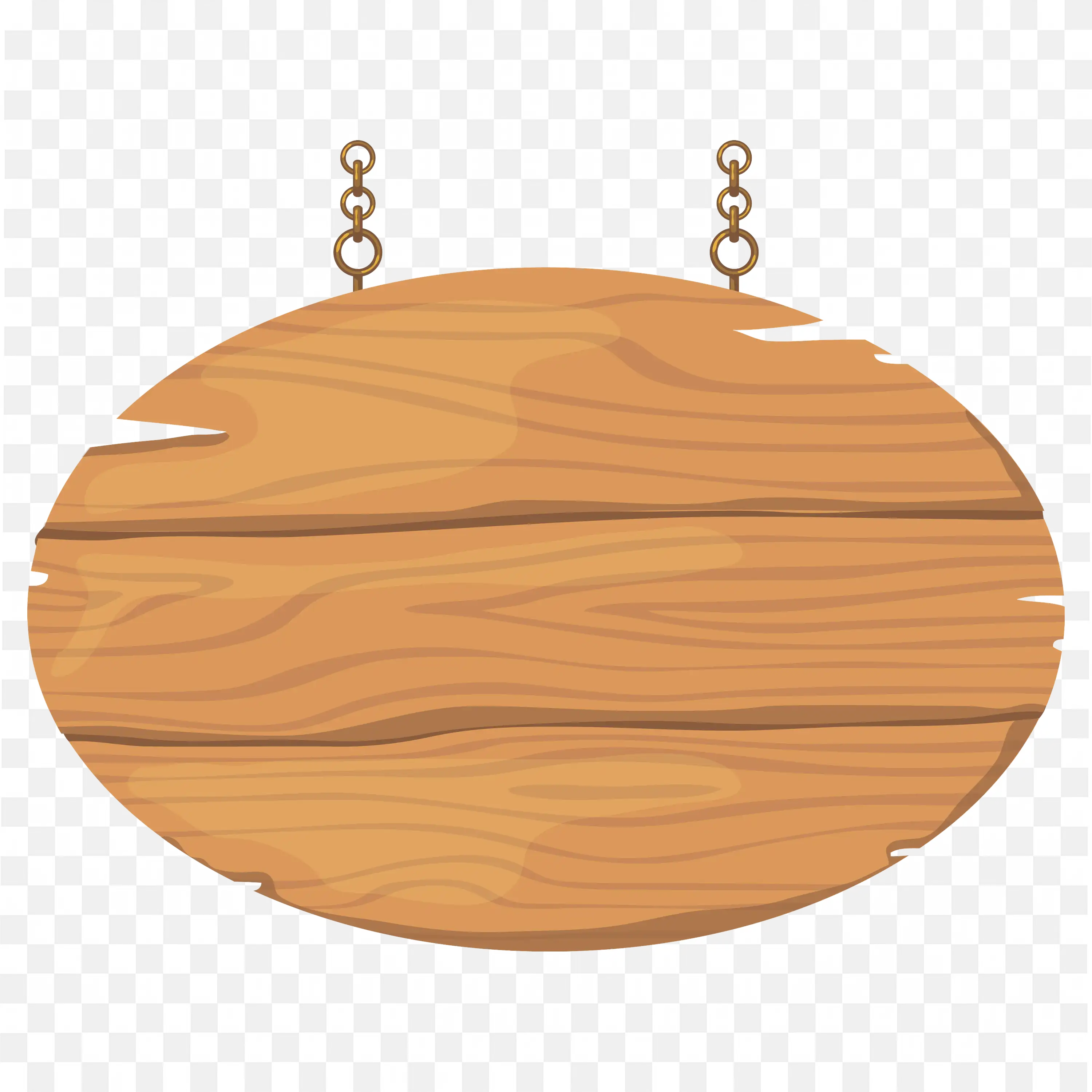 Oval Wooden Hanging Frame for Rustic Signboard Design