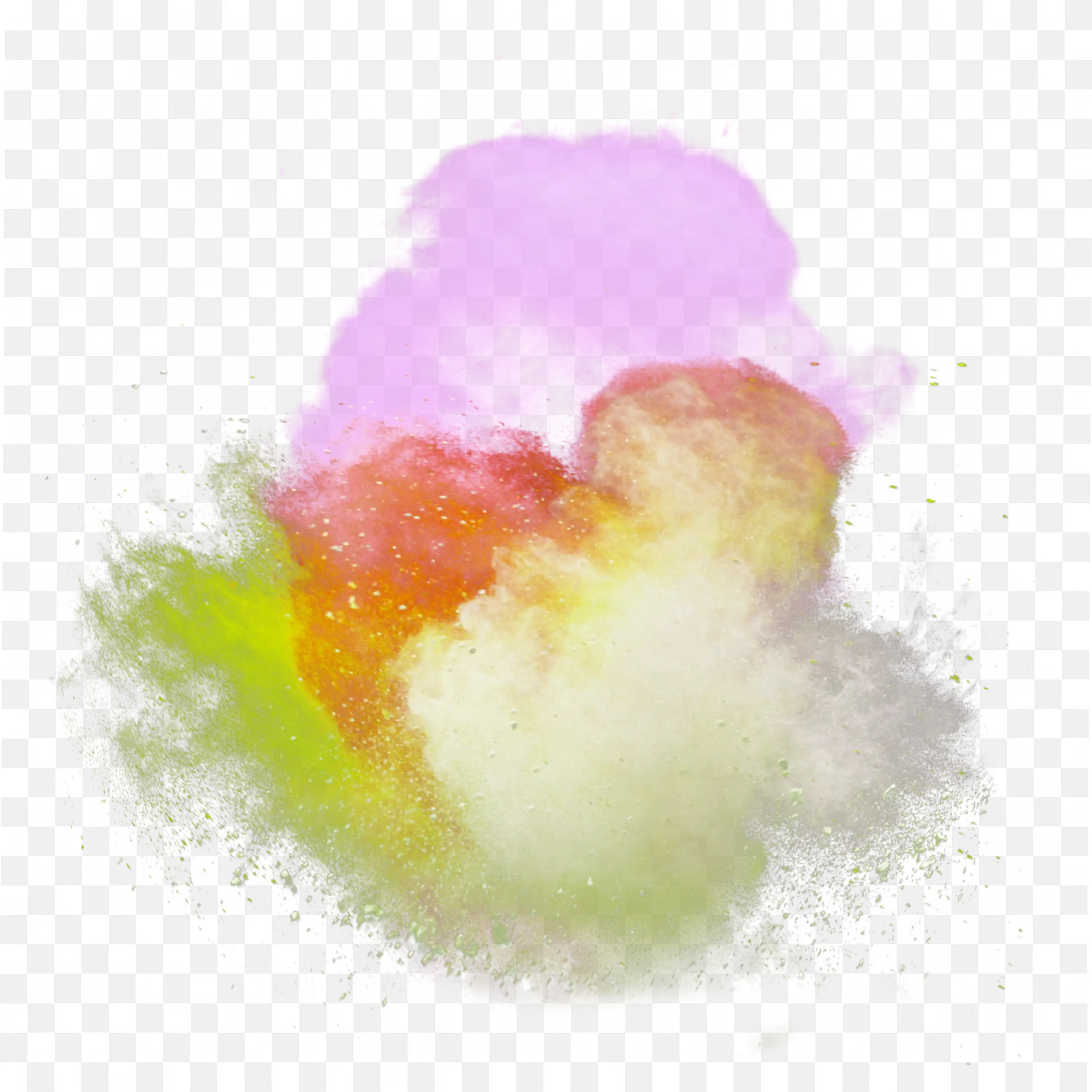 Pastel Color Cloud Burst with Yellow Pink and Soft Edges