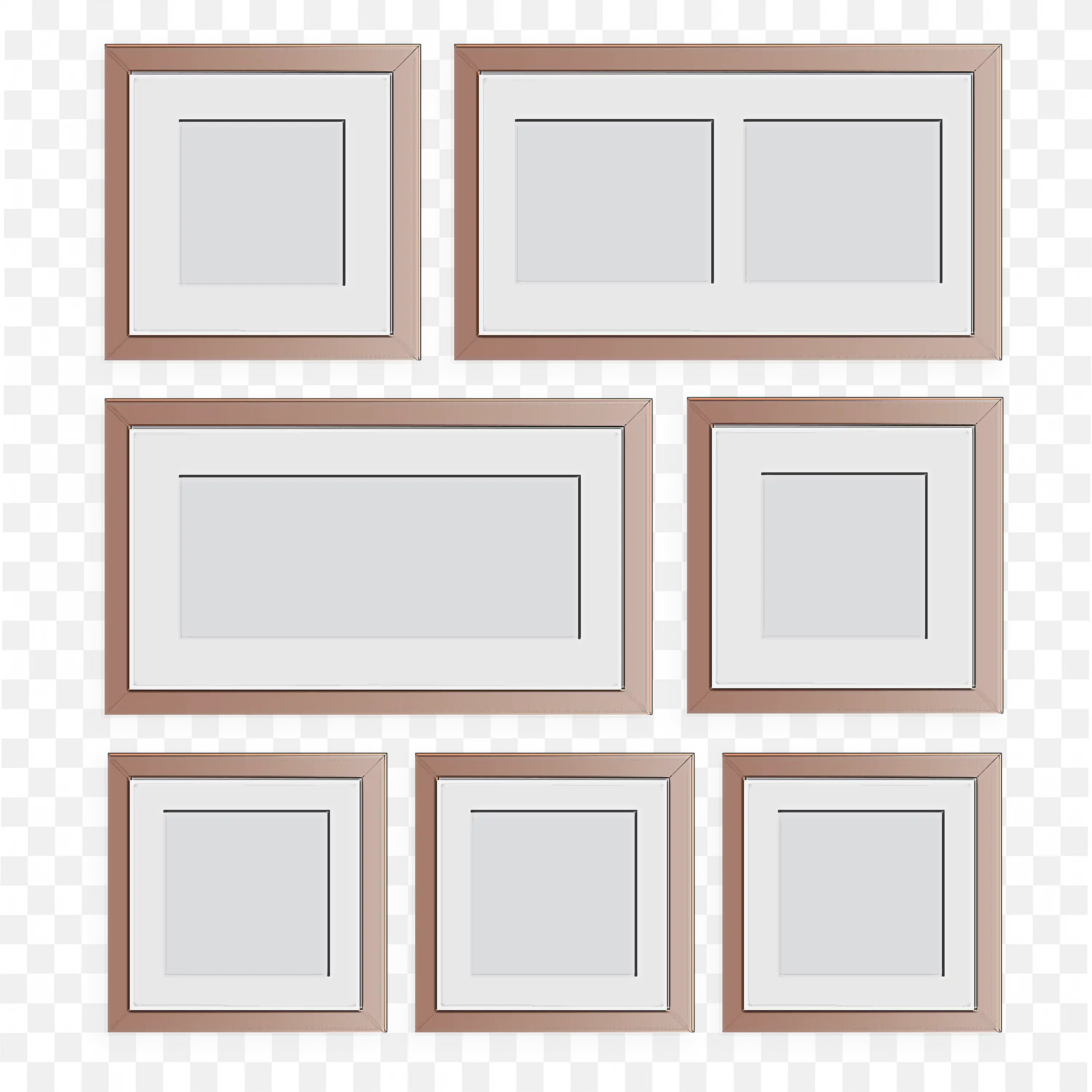 Photo Collage Template Multiple Frame Layout Design