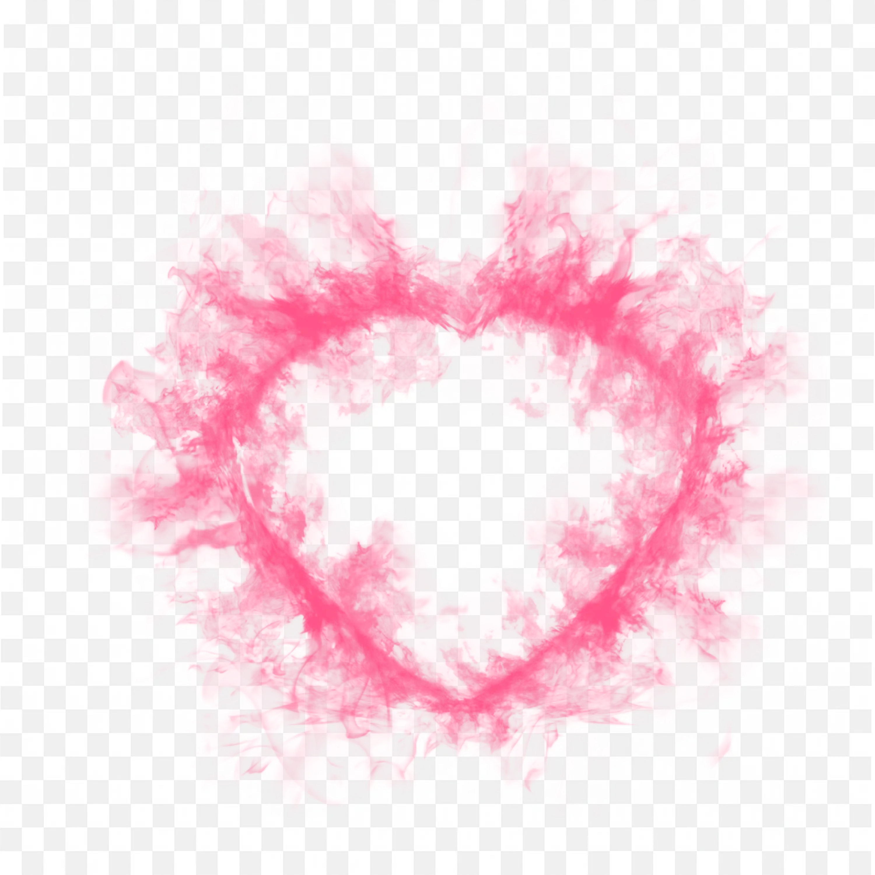 Pink Heart Shaped Smoke Or Paint Brush Stroke Frame Png