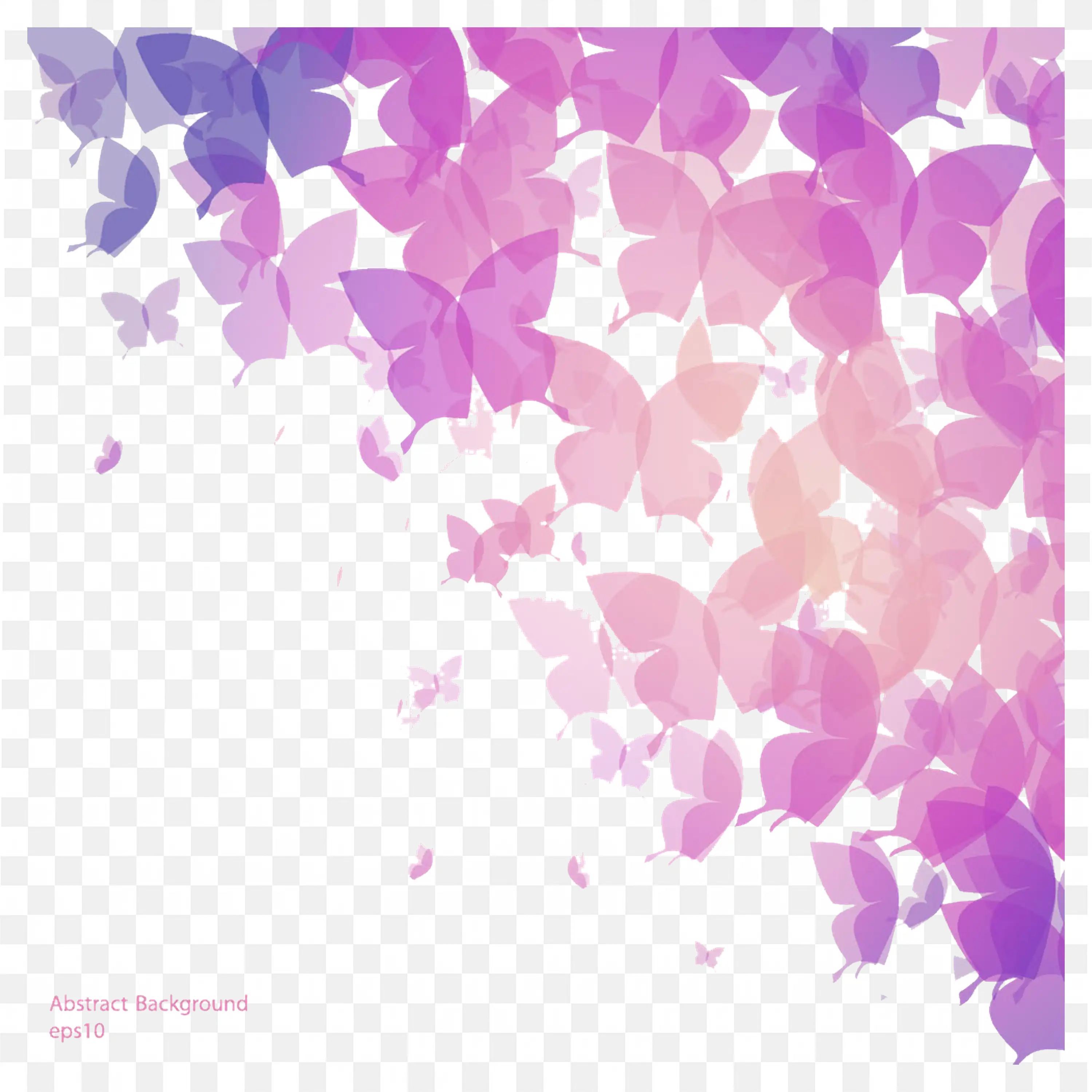Pink and Purple Hearts Confetti Border on White Design
