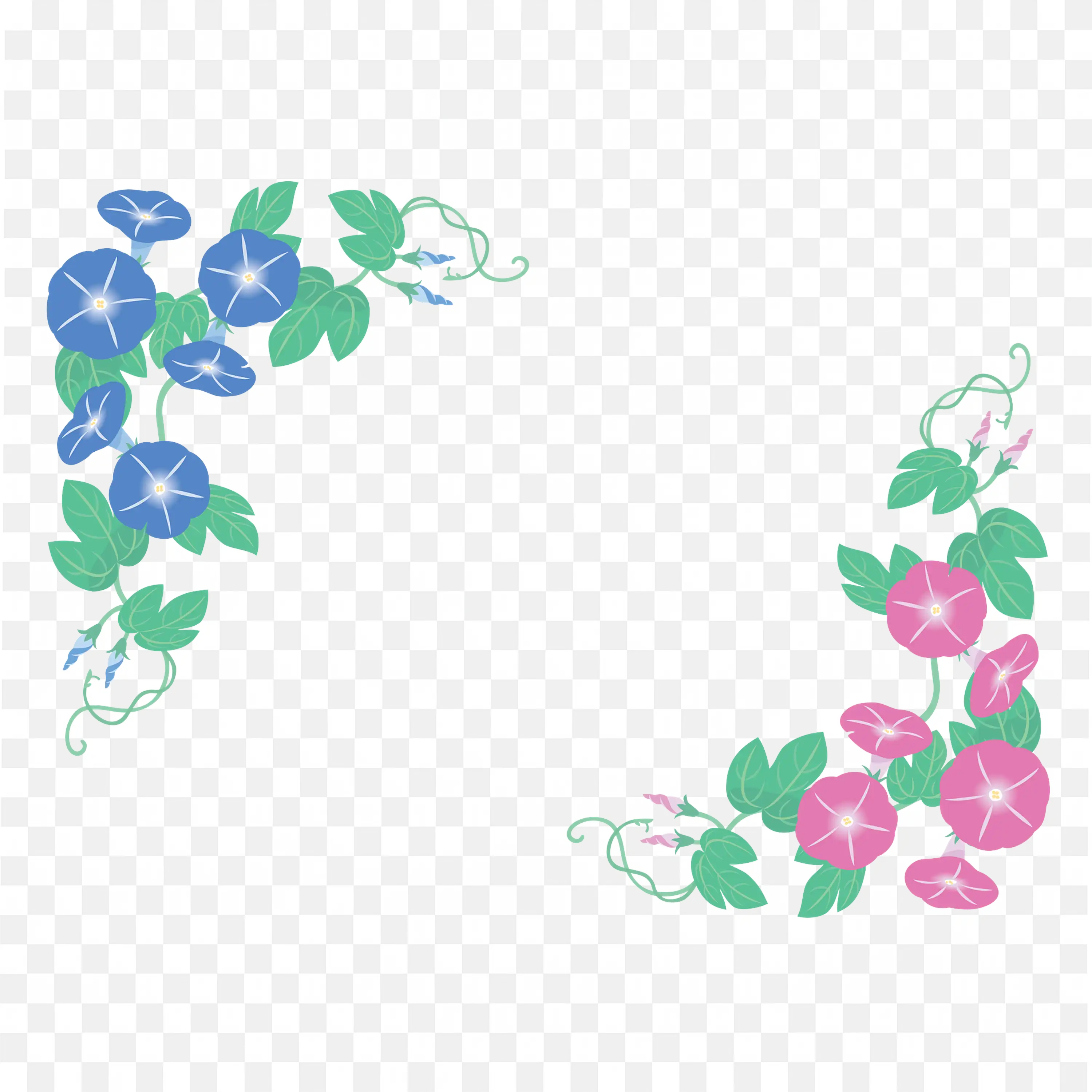 Purple Floral Corner Decorative Border Frame Png