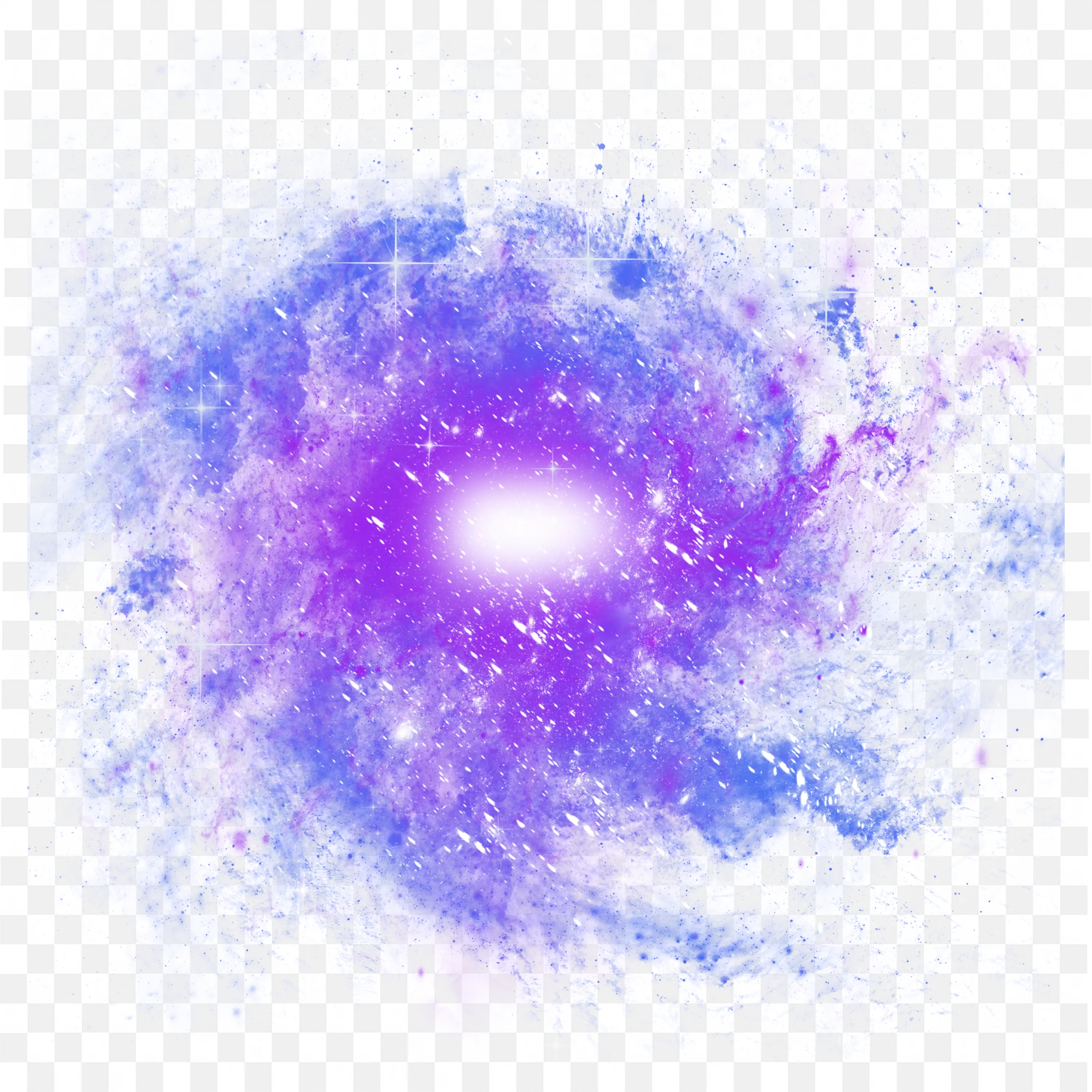 Purple Galaxy Starburst Fractal Abstract Energy Frame Png