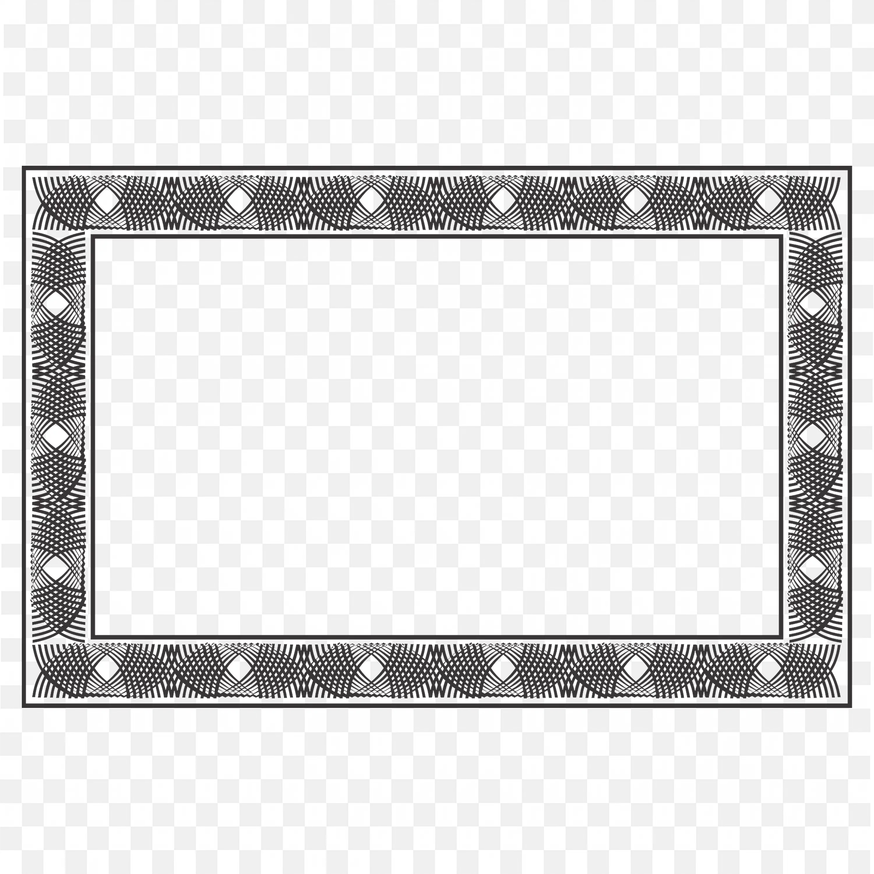 Rectangular Silver Frame with Diamond Like Inset Detail