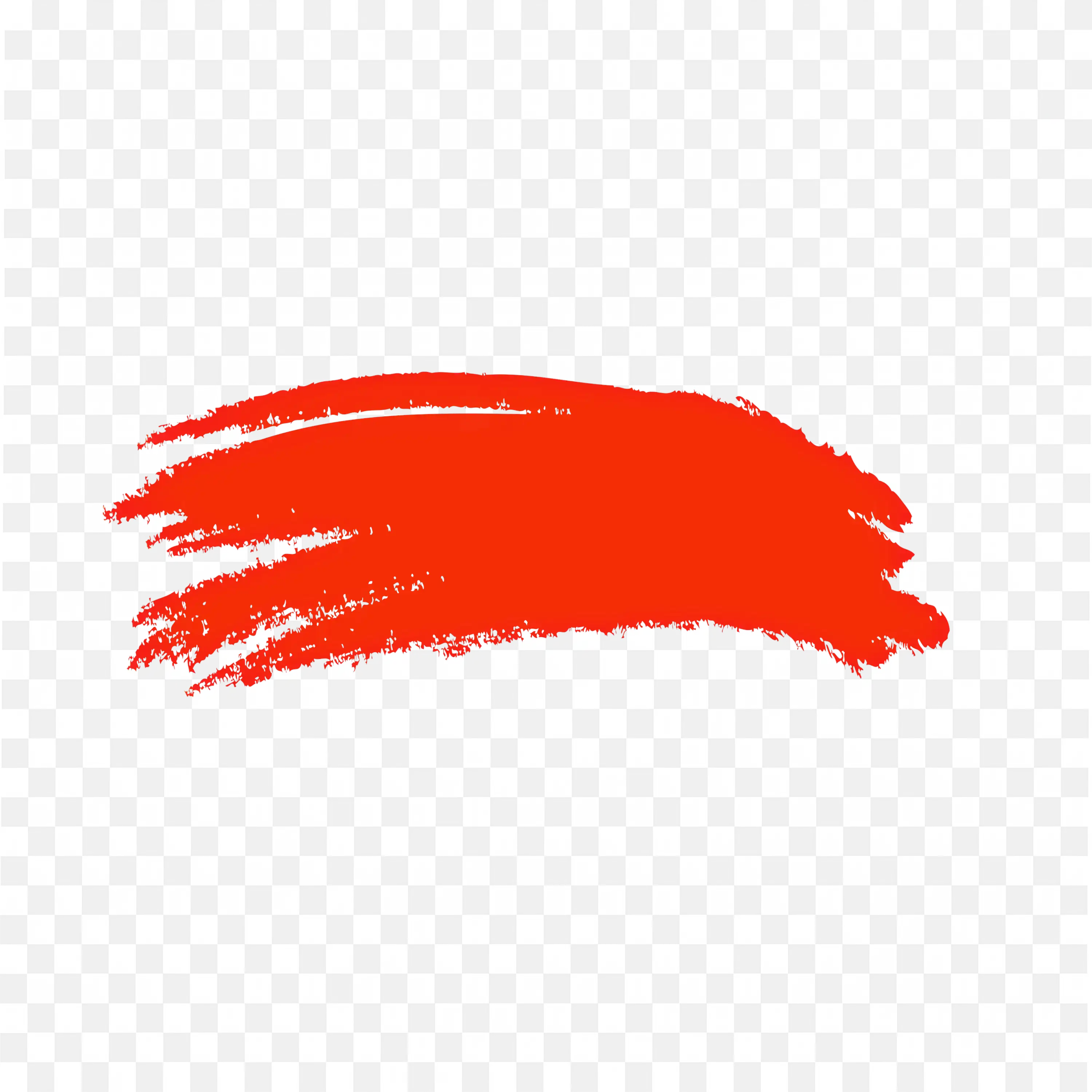 Red Paint Brush Stroke Bold Rough Artistic Frame Png