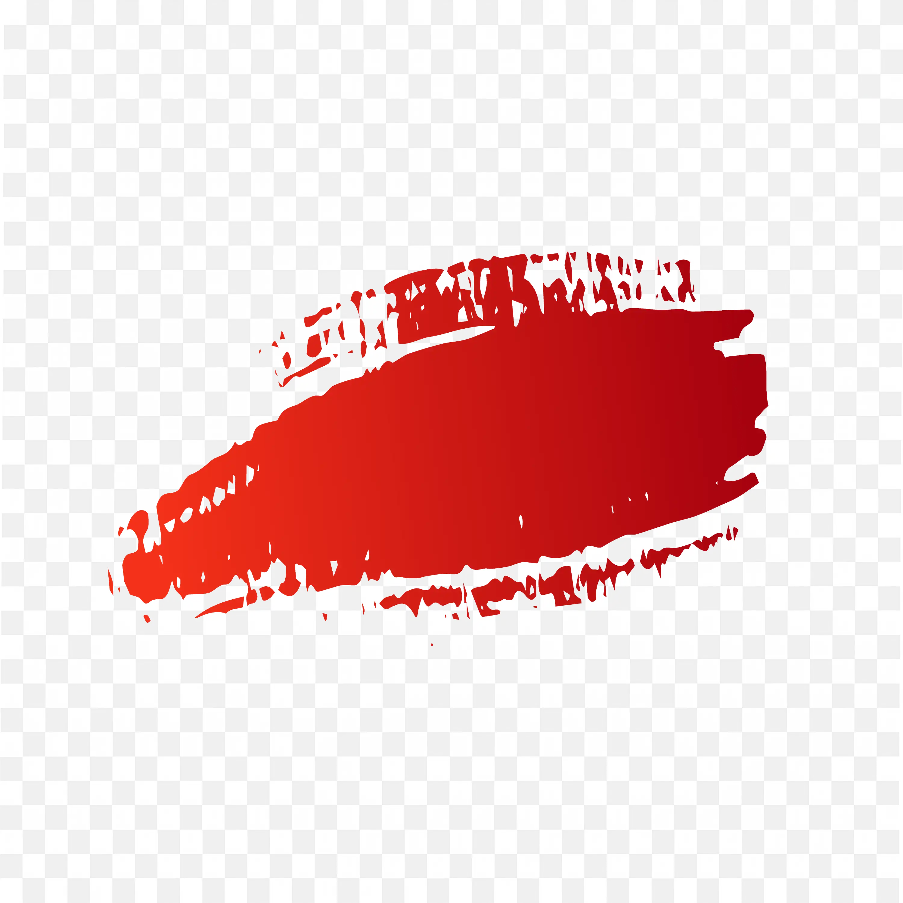 Red Paint Brush Stroke Rough Artistic Texture Frame Png
