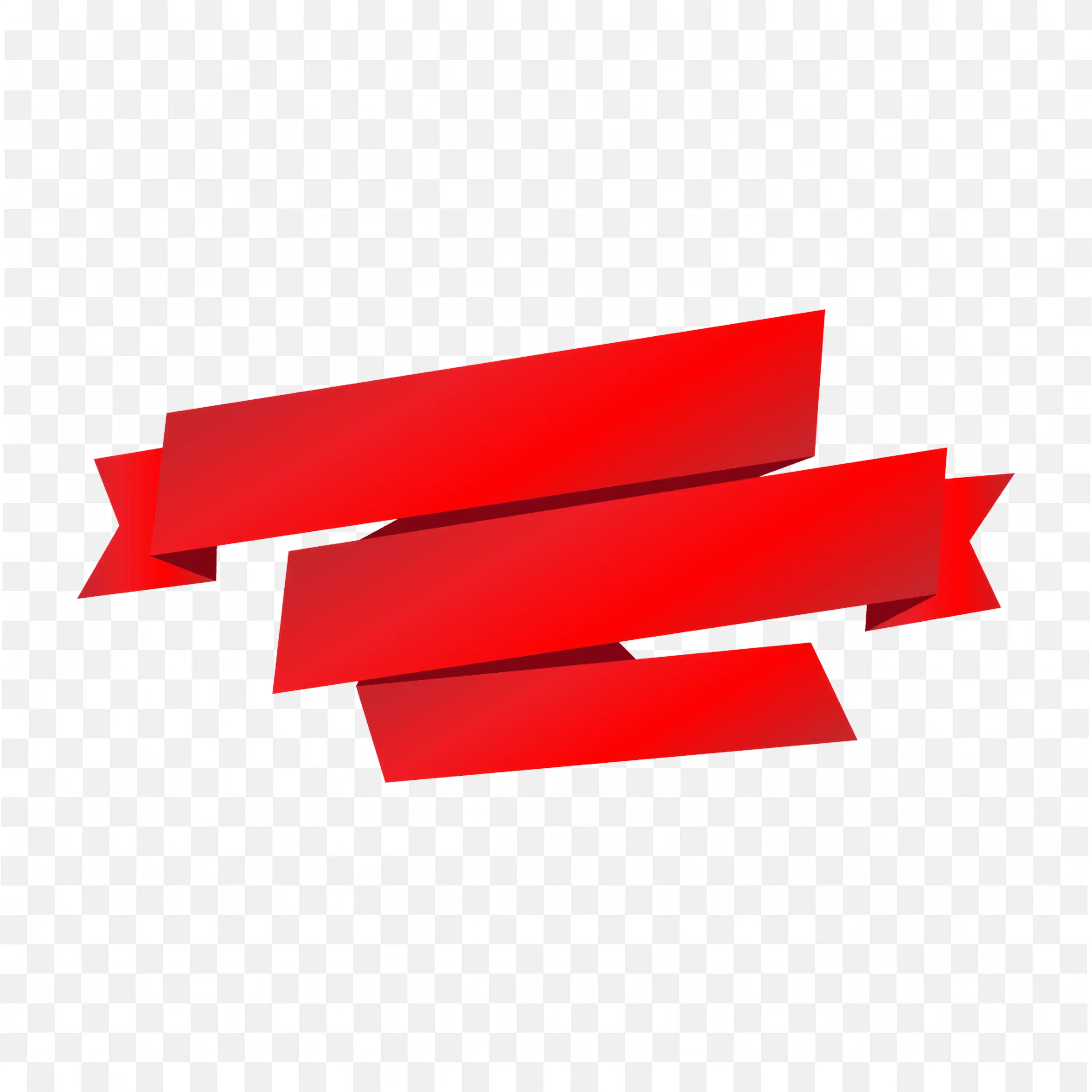 Red Ribbon Banner Strips Decorative Label Frame Png