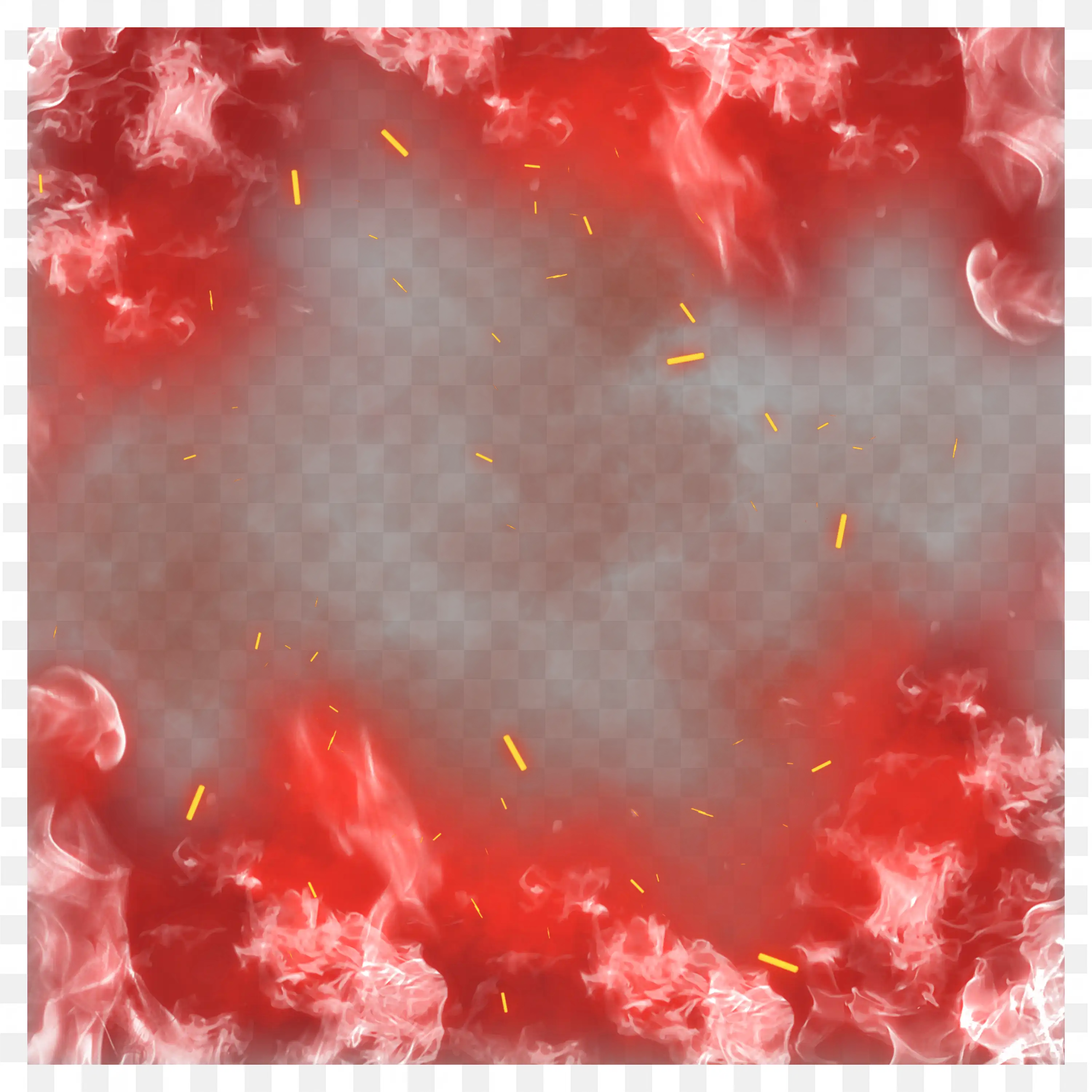 Red Smoke Cloud Grunge Texture Fiery Abstract Frame Png