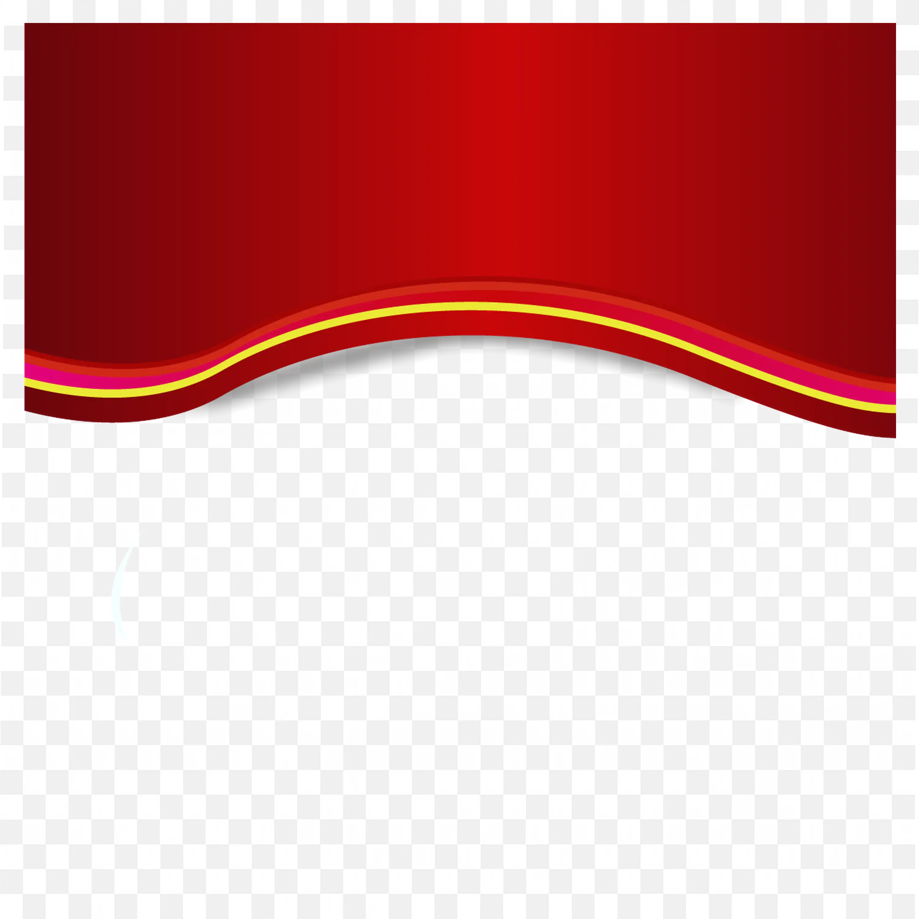 Red and White Wave Elegant Bold Modern Background Frame
